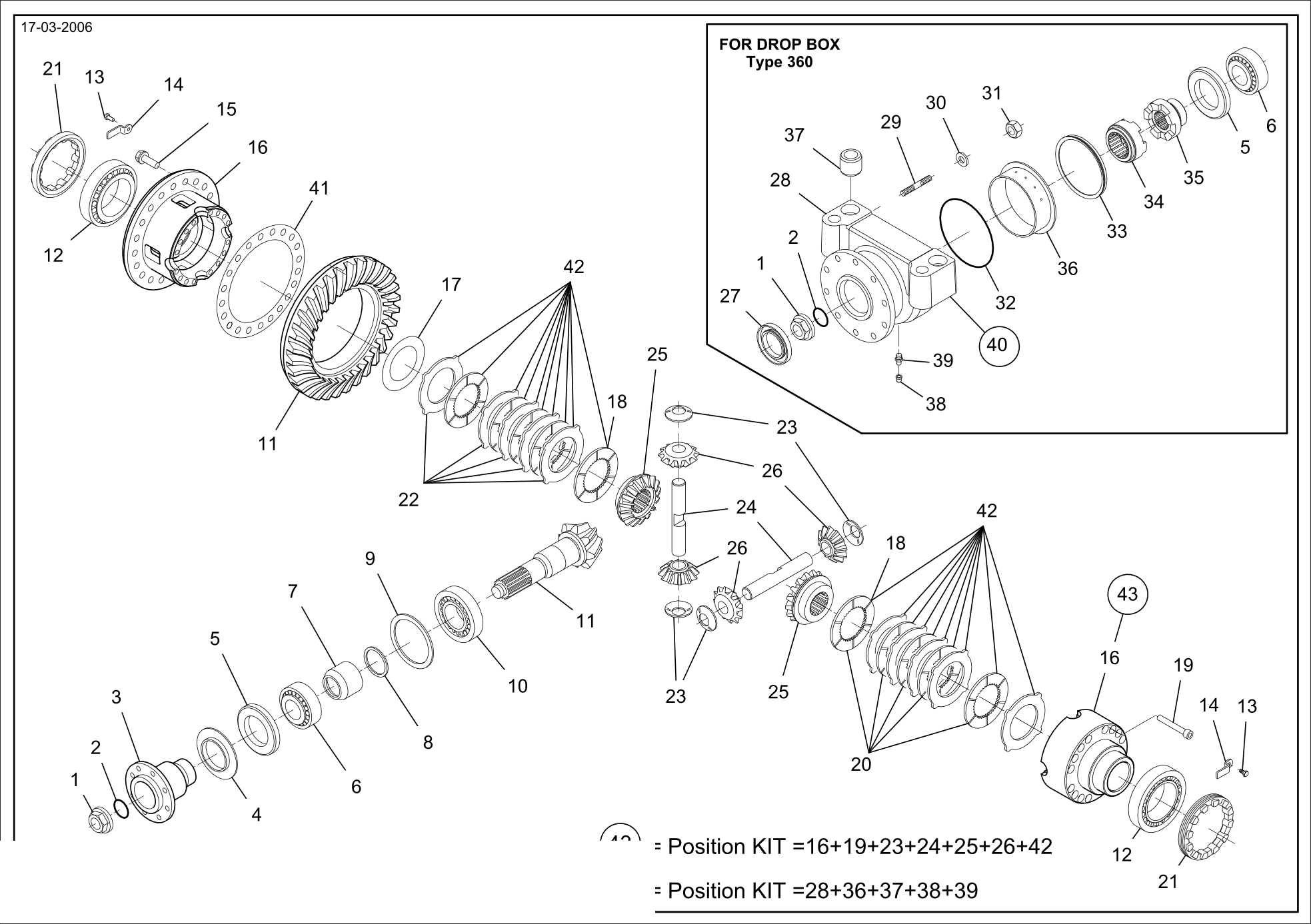 drawing for OMEGA LIFT 80.005.40311 - BEVEL GEAR SET (figure 1)