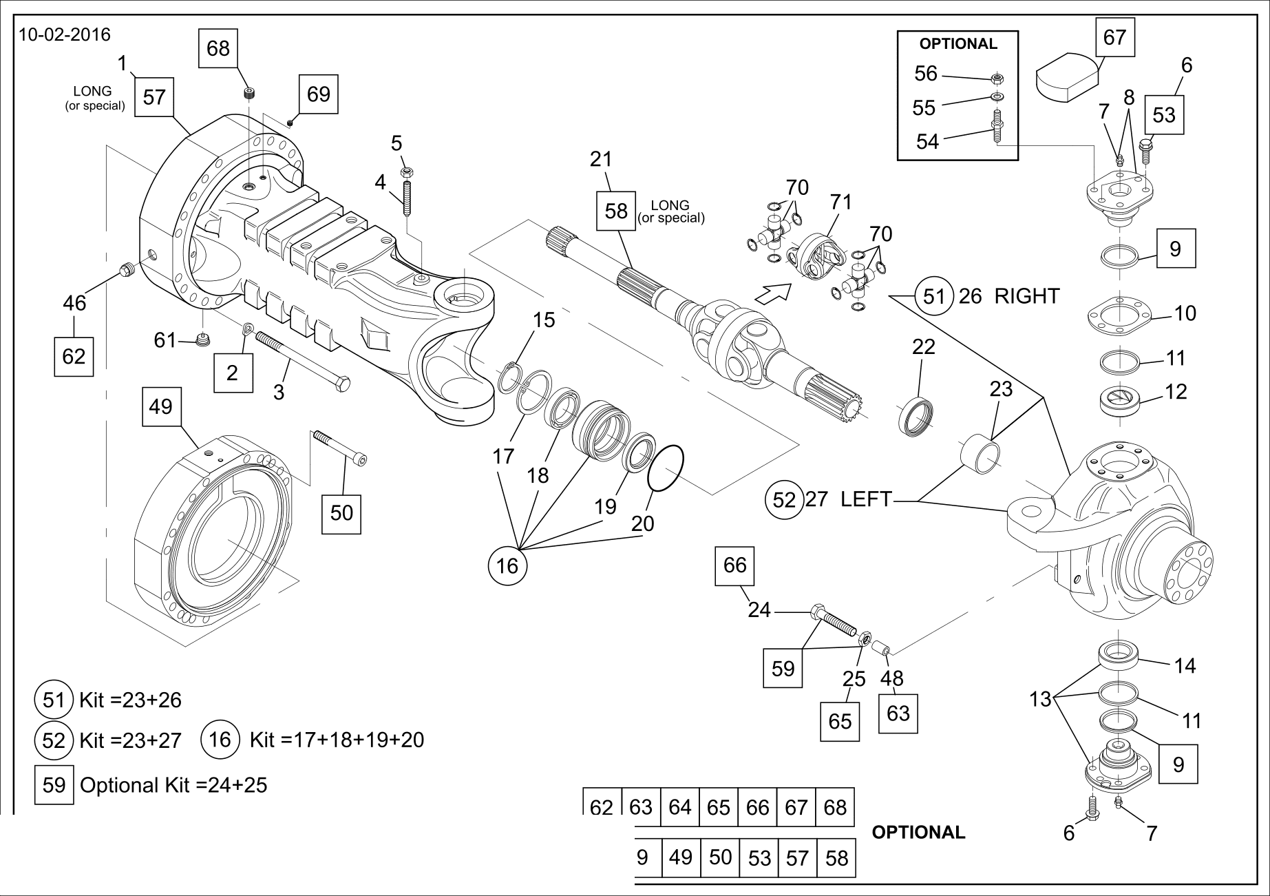 drawing for MERLO 048687 - STEERING CASE (figure 3)