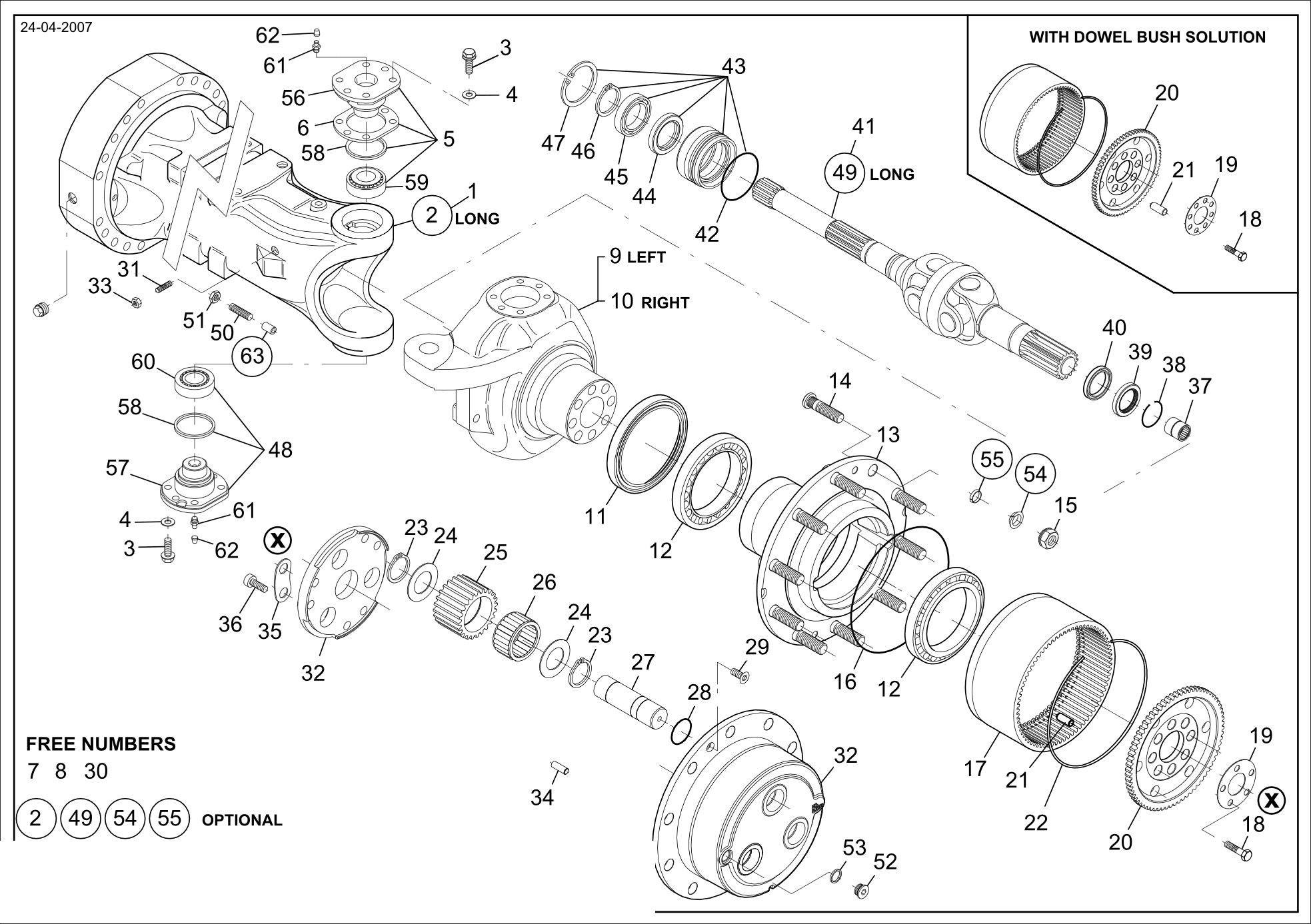 drawing for CNH NEW HOLLAND 71486320 - NEEDLE BEARING (figure 1)