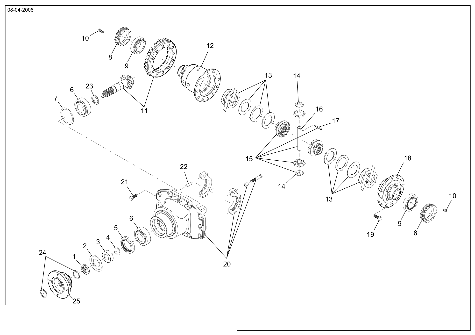 drawing for ERKUNT Y01106 - BEVEL GEAR SET (figure 4)