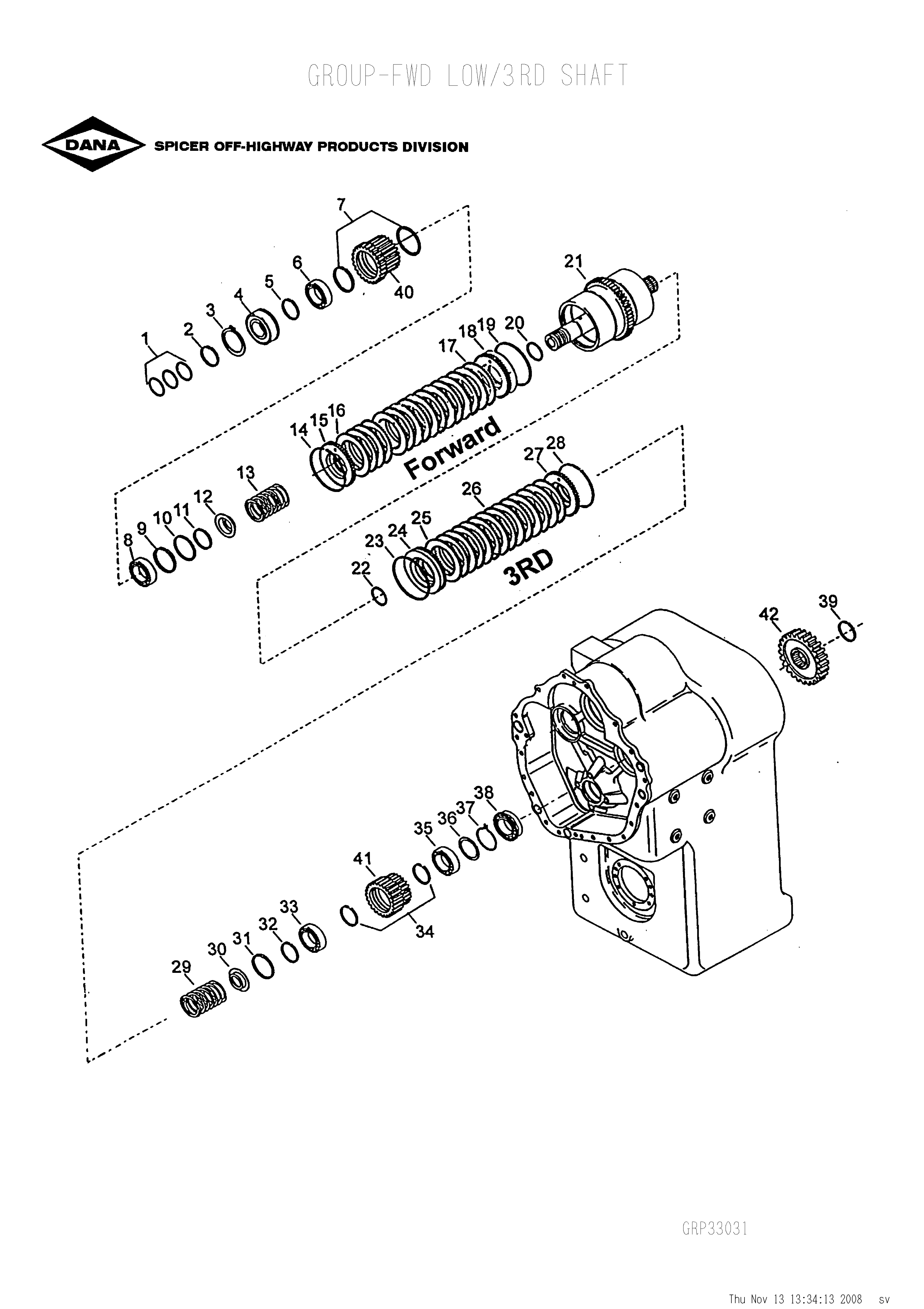 drawing for LIFTKING 4204503 - CLUTCH PISTON ASSY (figure 3)