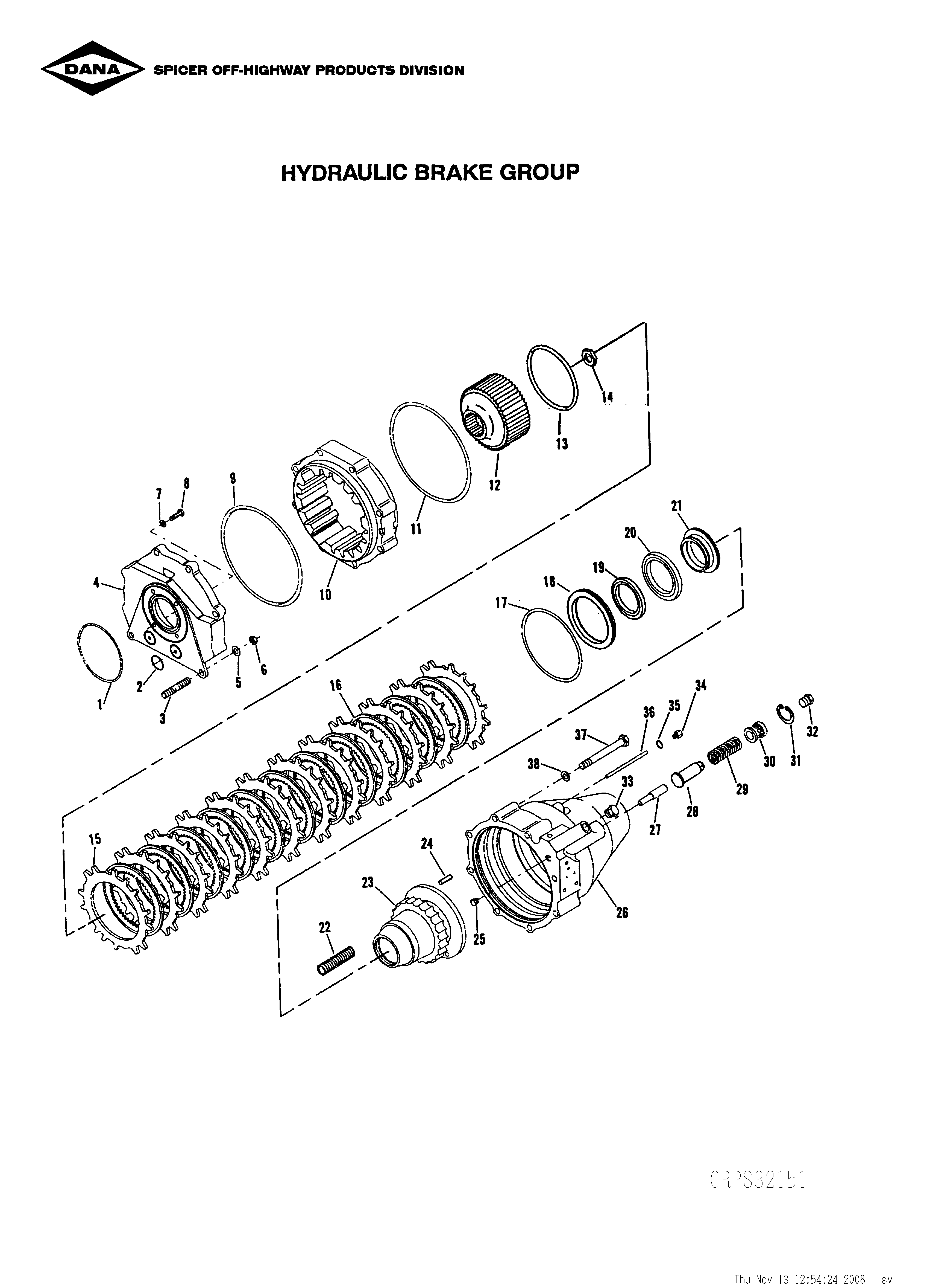 drawing for DANA 217162 - FRICTION PLATE (figure 3)