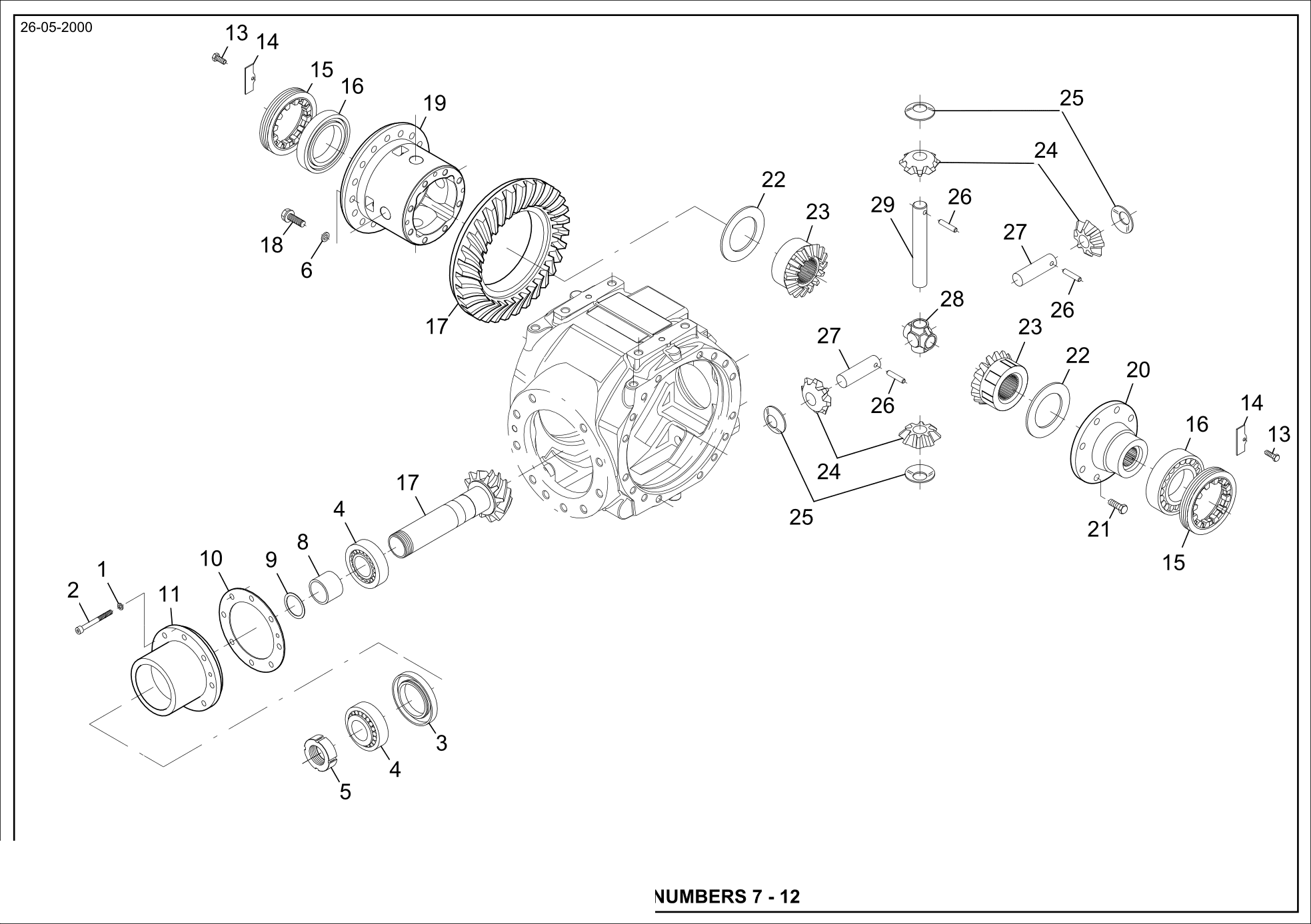 drawing for ATLAS WEYHAUSEN 2902834 - BEVEL GEAR SET (figure 1)