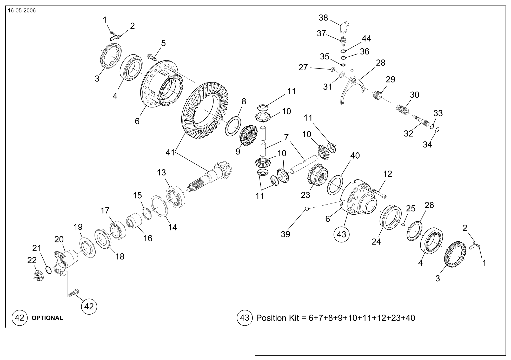 drawing for OMEGA LIFT 80.005.40311 - BEVEL GEAR SET (figure 5)