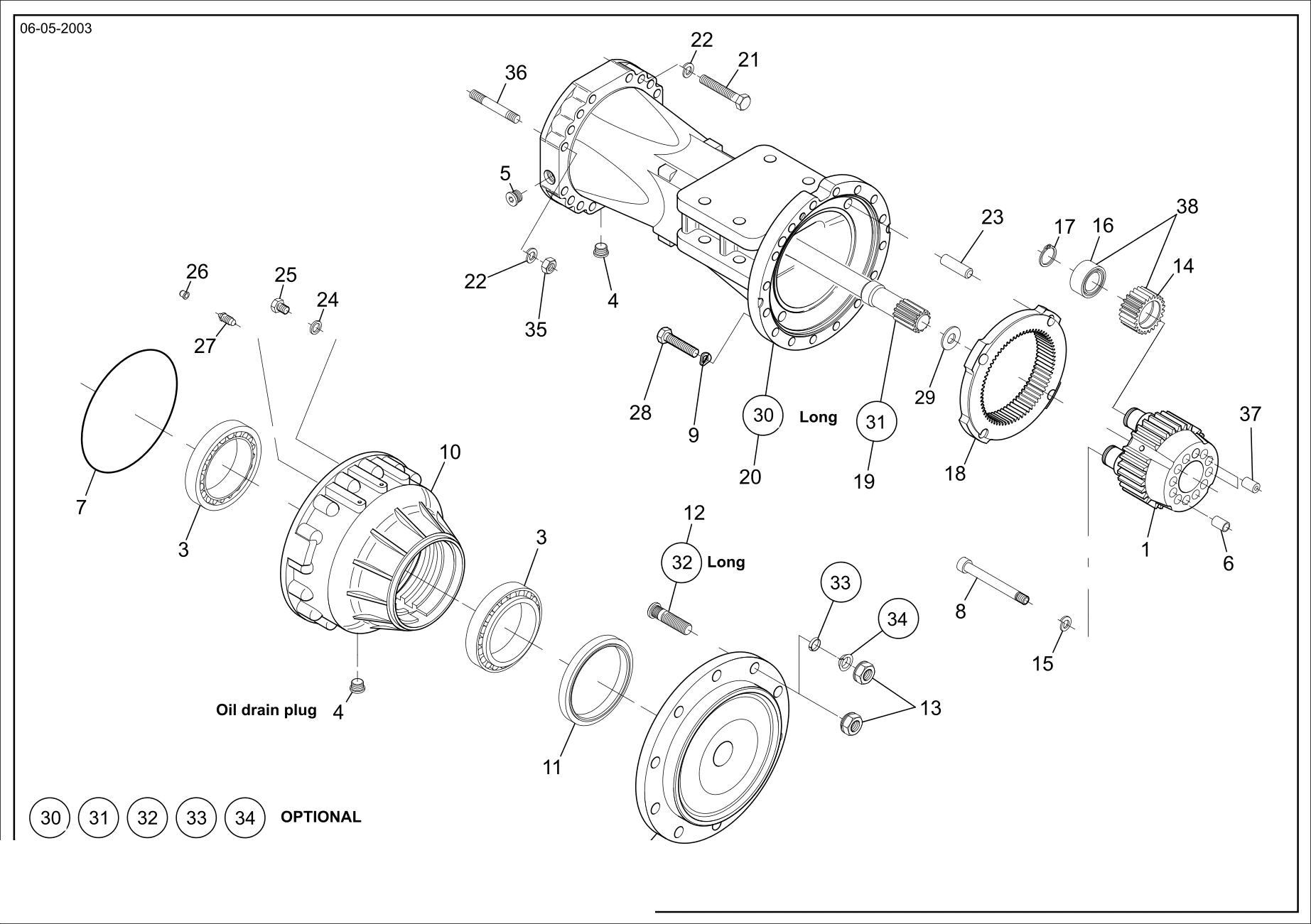 drawing for CNH NEW HOLLAND 71477144 - HALF SHAFT