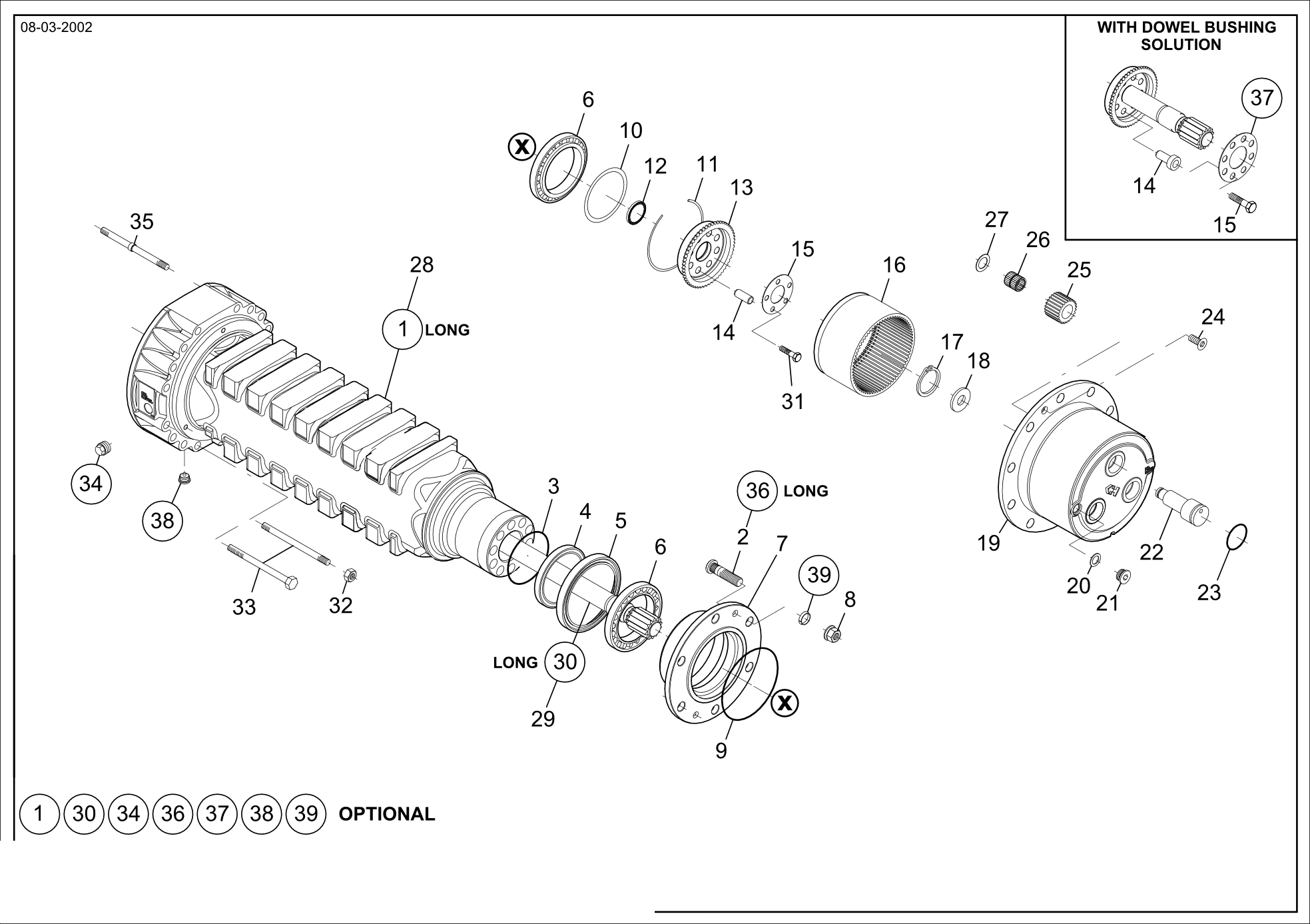 drawing for CNH NEW HOLLAND 153310933 - HALF SHAFT