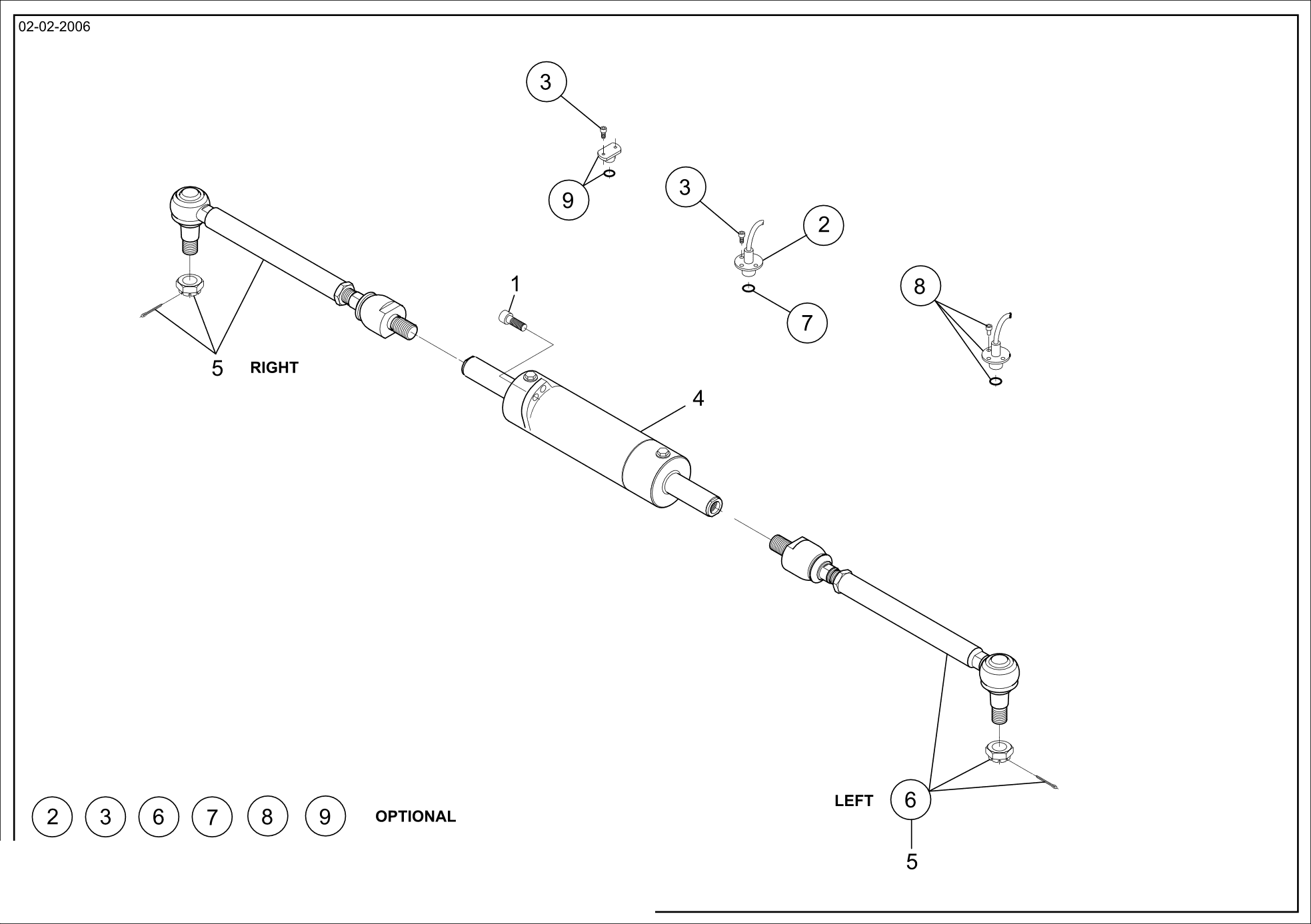 drawing for CNH NEW HOLLAND 71439518 - ARTICULATED TIE ROD (figure 4)