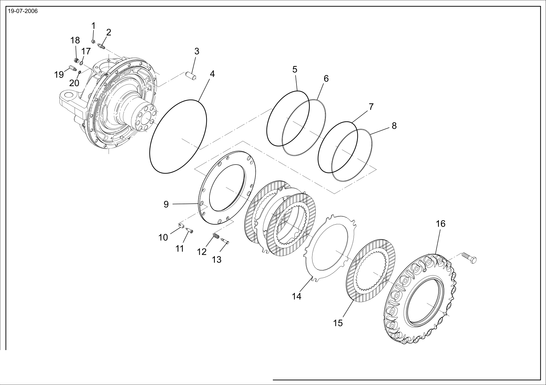 drawing for CNH NEW HOLLAND 72115898 - BRAKE DISC