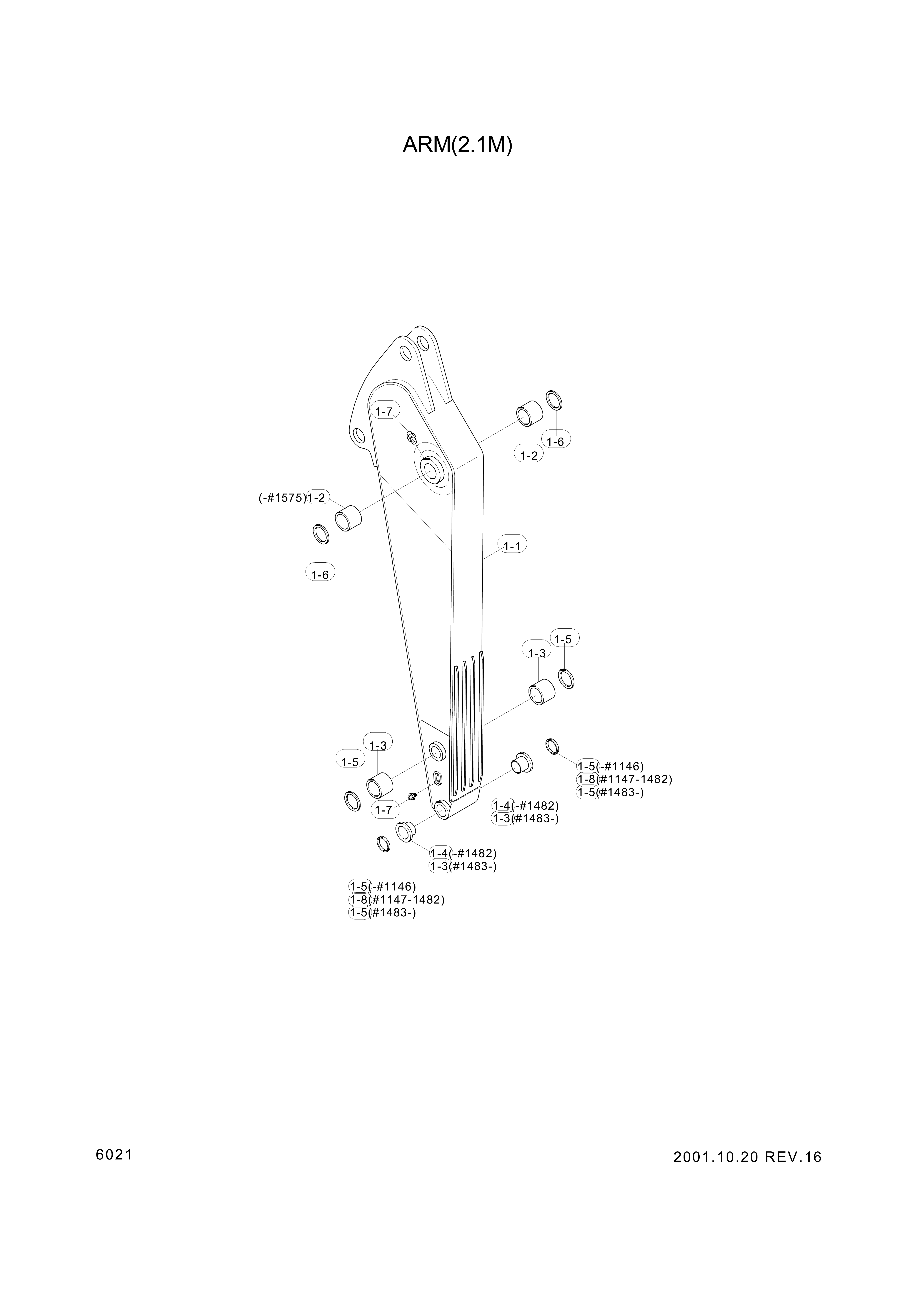 drawing for Hyundai Construction Equipment X114-103102 - BUSHING-PIN