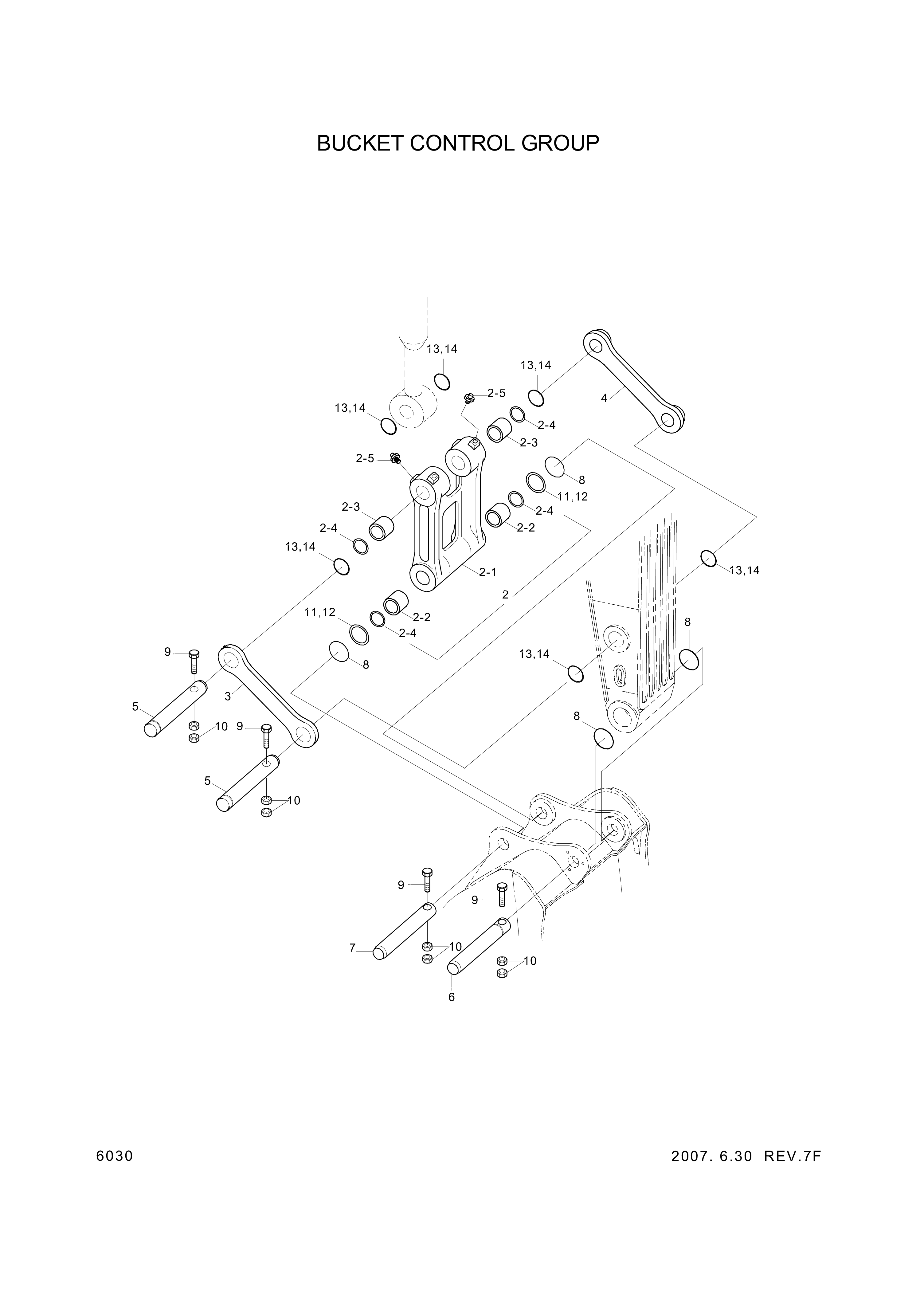 drawing for Hyundai Construction Equipment 61E9-1111 - PIN-JOINT