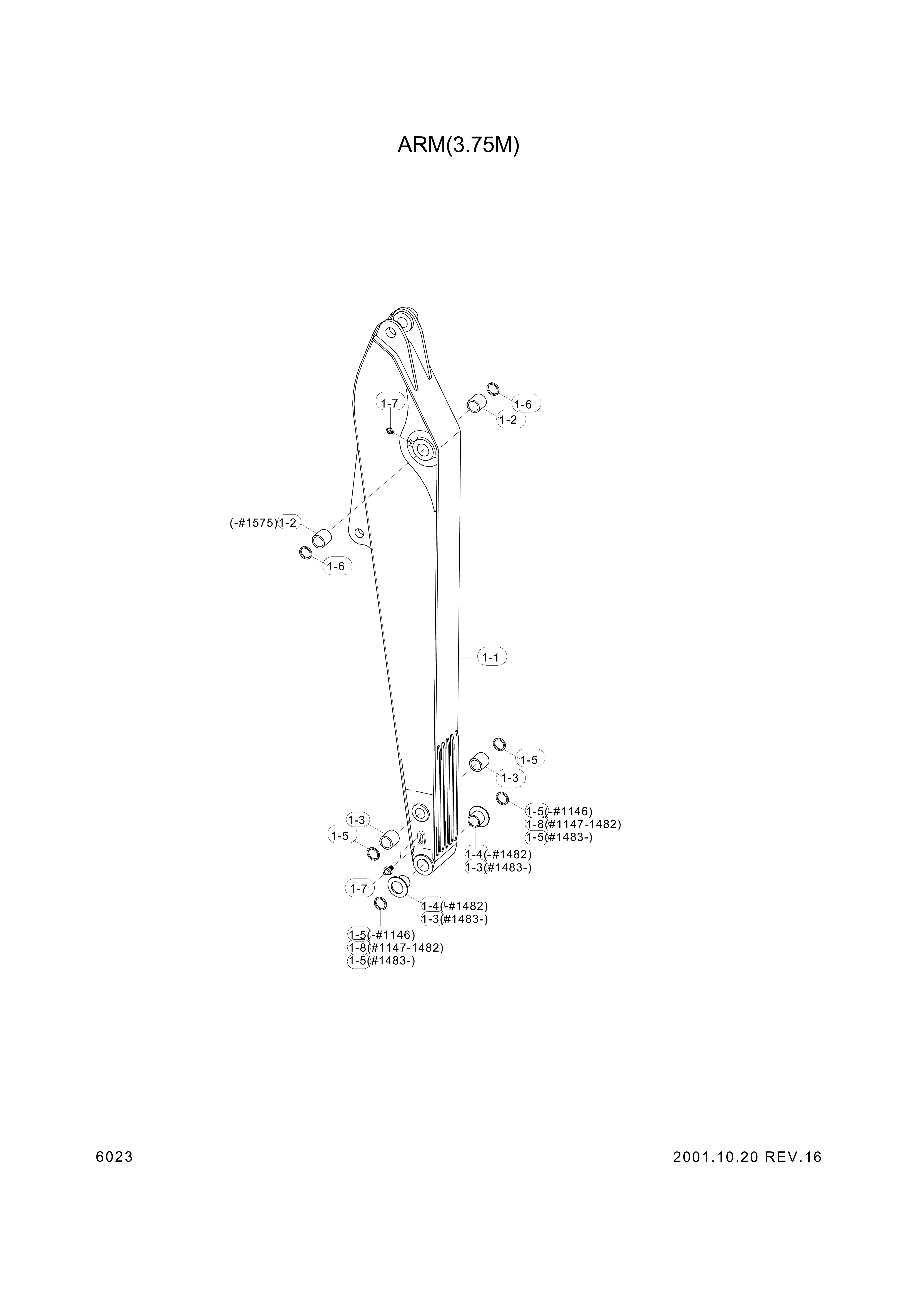 drawing for Hyundai Construction Equipment X114-103102 - BUSHING-PIN