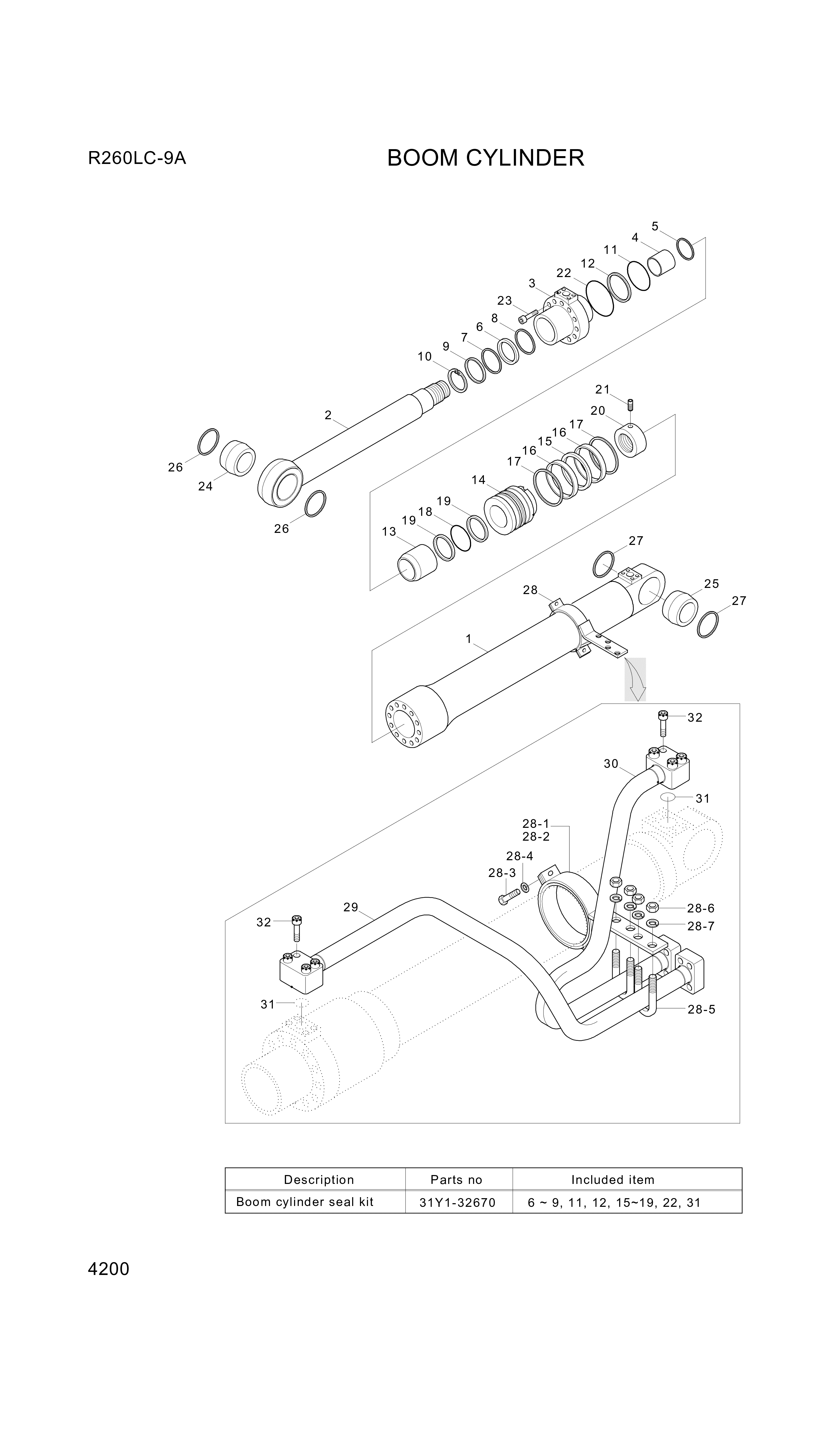 drawing for Hyundai Construction Equipment 31YC-32330 - CLAMP-BAND (figure 1)