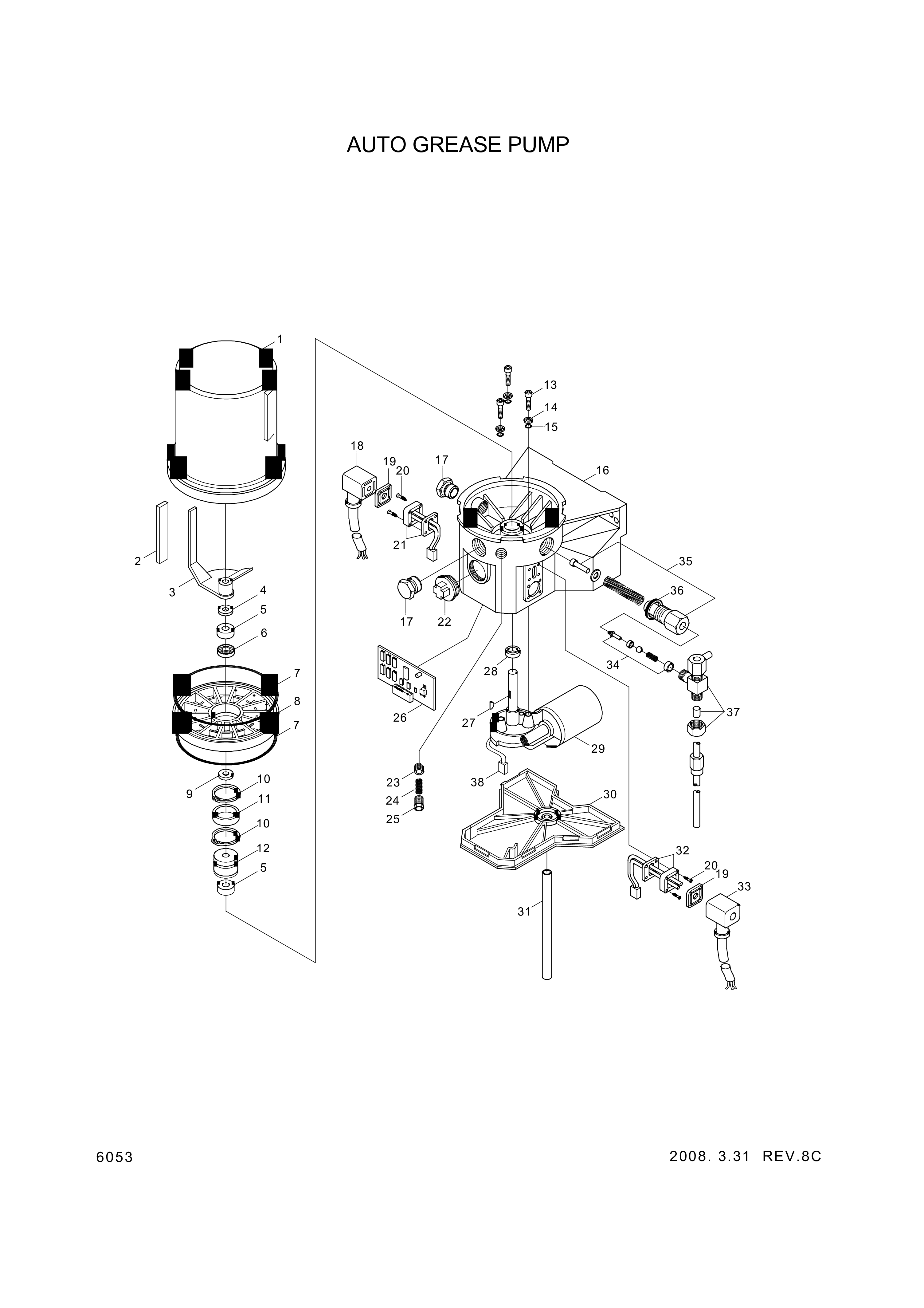 drawing for Hyundai Construction Equipment 664-36862-3 - Plug