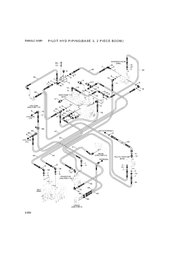 drawing for Hyundai Construction Equipment P930-082047 - HOSE ASSY-ORFS&THD