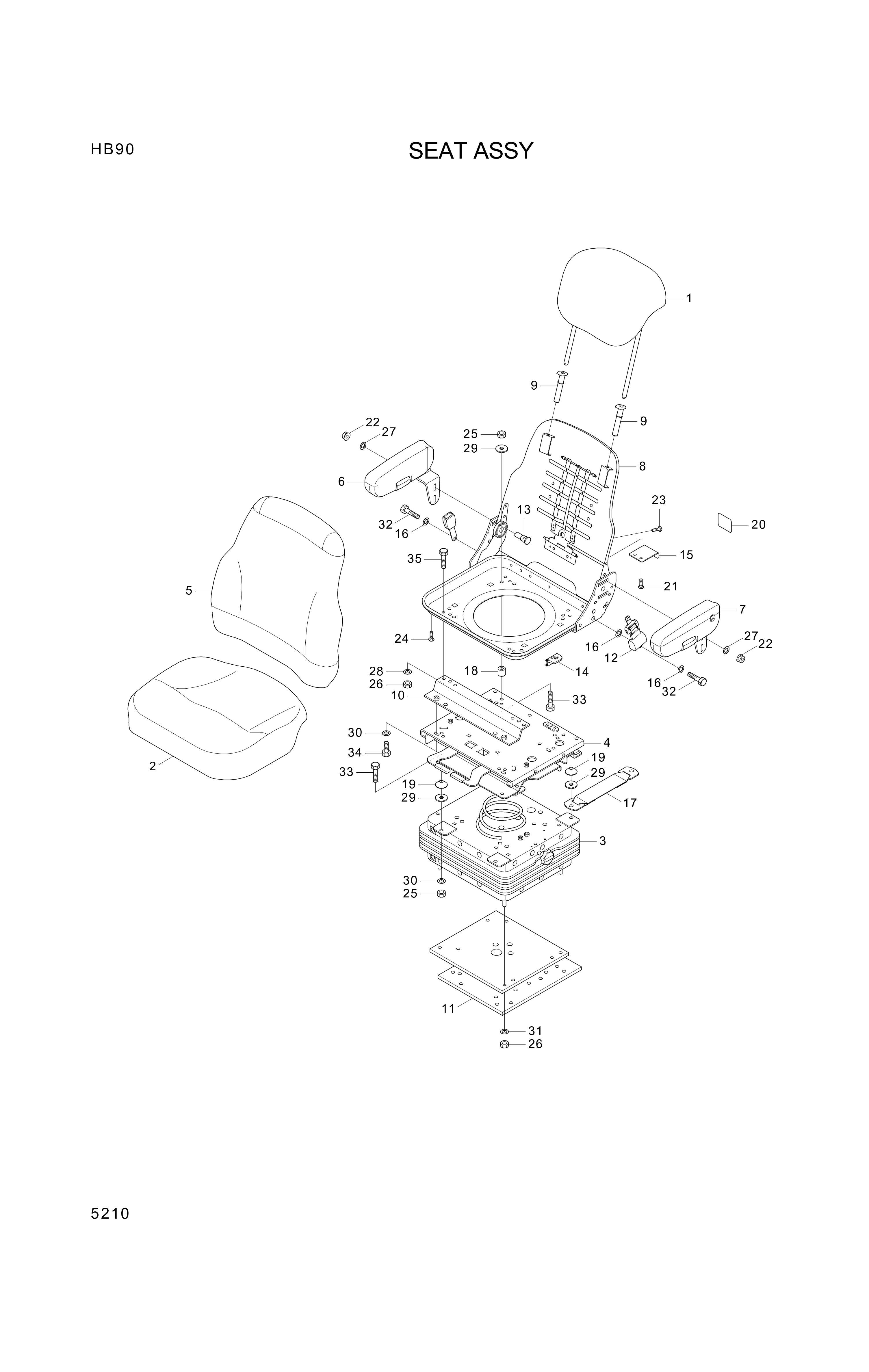 drawing for Hyundai Construction Equipment S12811 - WASHER-HARDEN (figure 1)