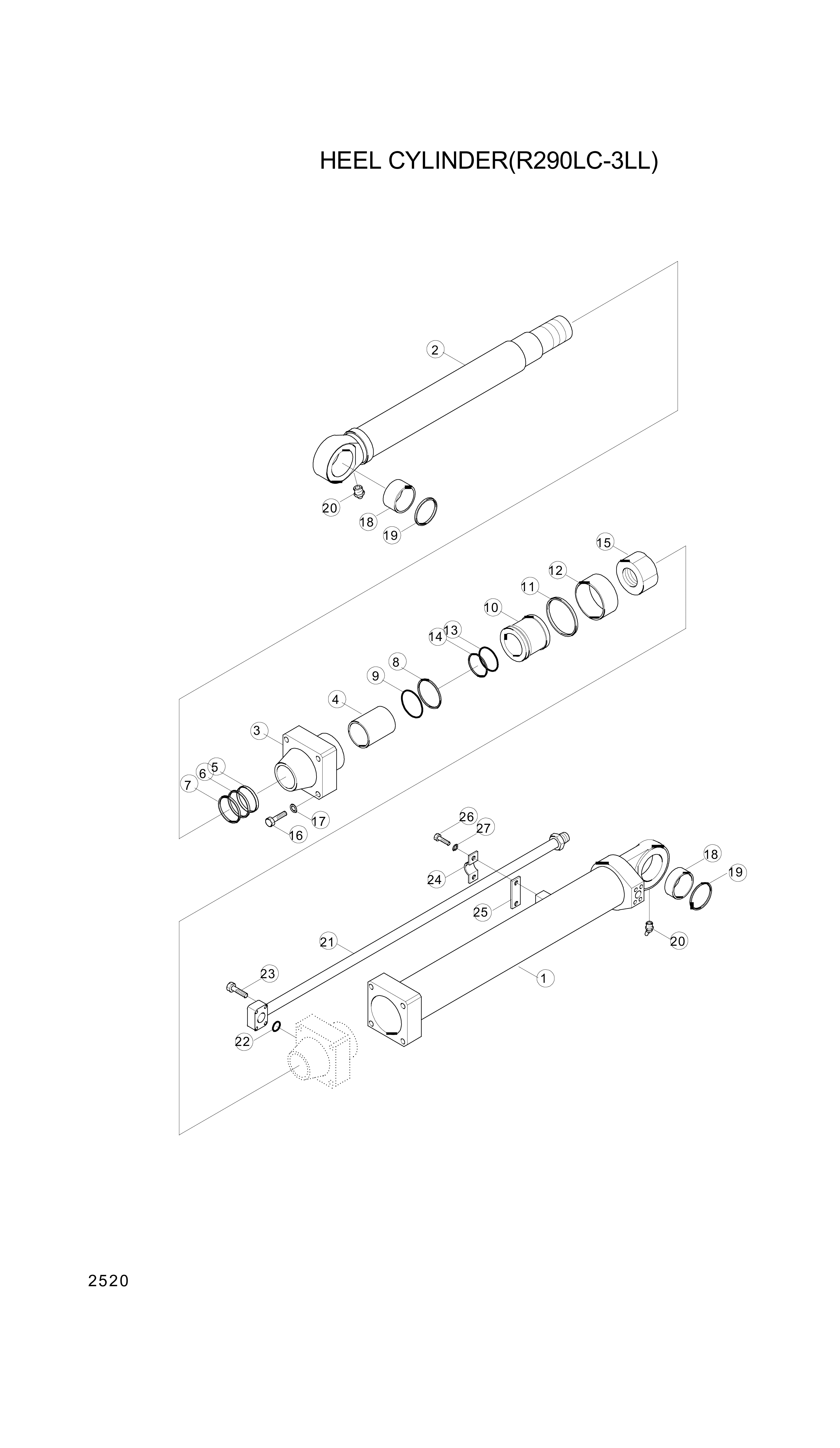drawing for Hyundai Construction Equipment P19-0115 - Seal-Piston (figure 1)