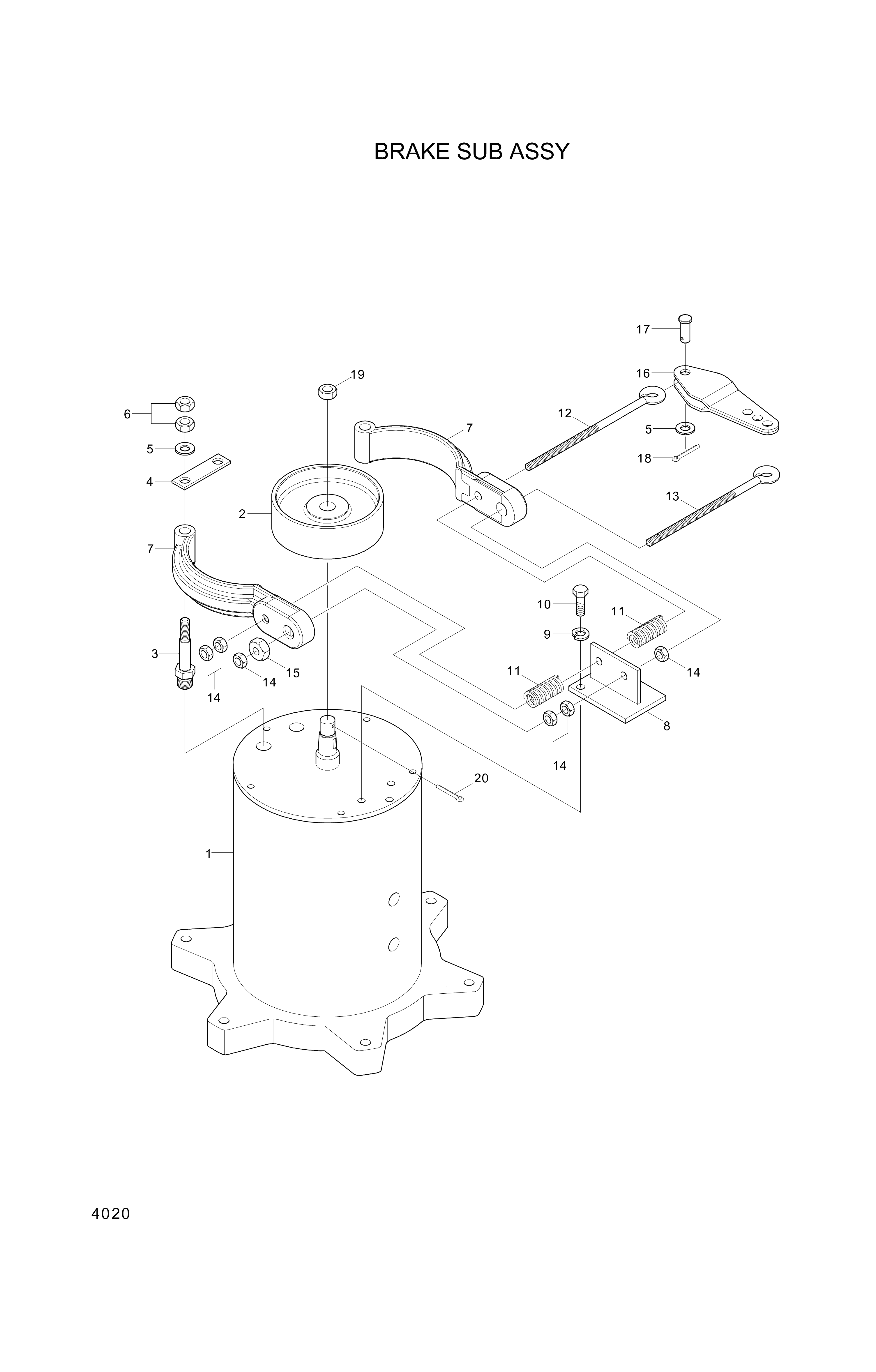 drawing for Hyundai Construction Equipment 4521031100B-02 - BRACKET (figure 1)
