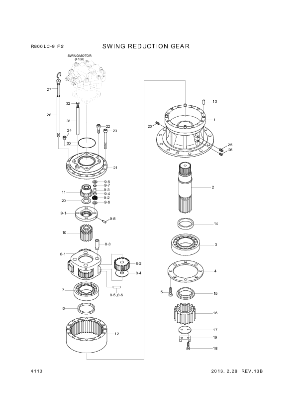 drawing for Hyundai Construction Equipment XKAQ-00410 - PIN-CARRIER NO2 (figure 2)