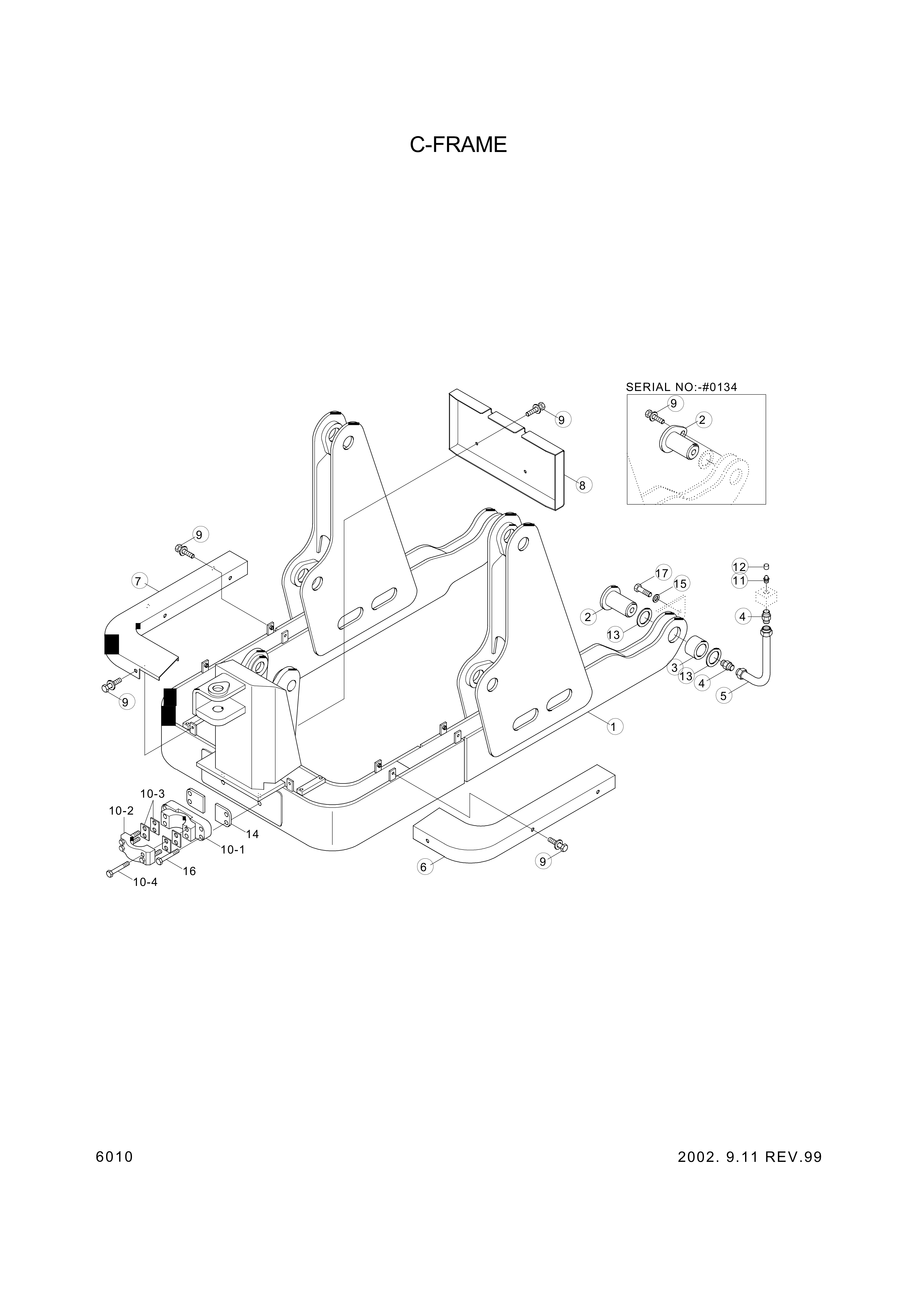 drawing for Hyundai Construction Equipment 61M5-00610 - BUSHING-PIN