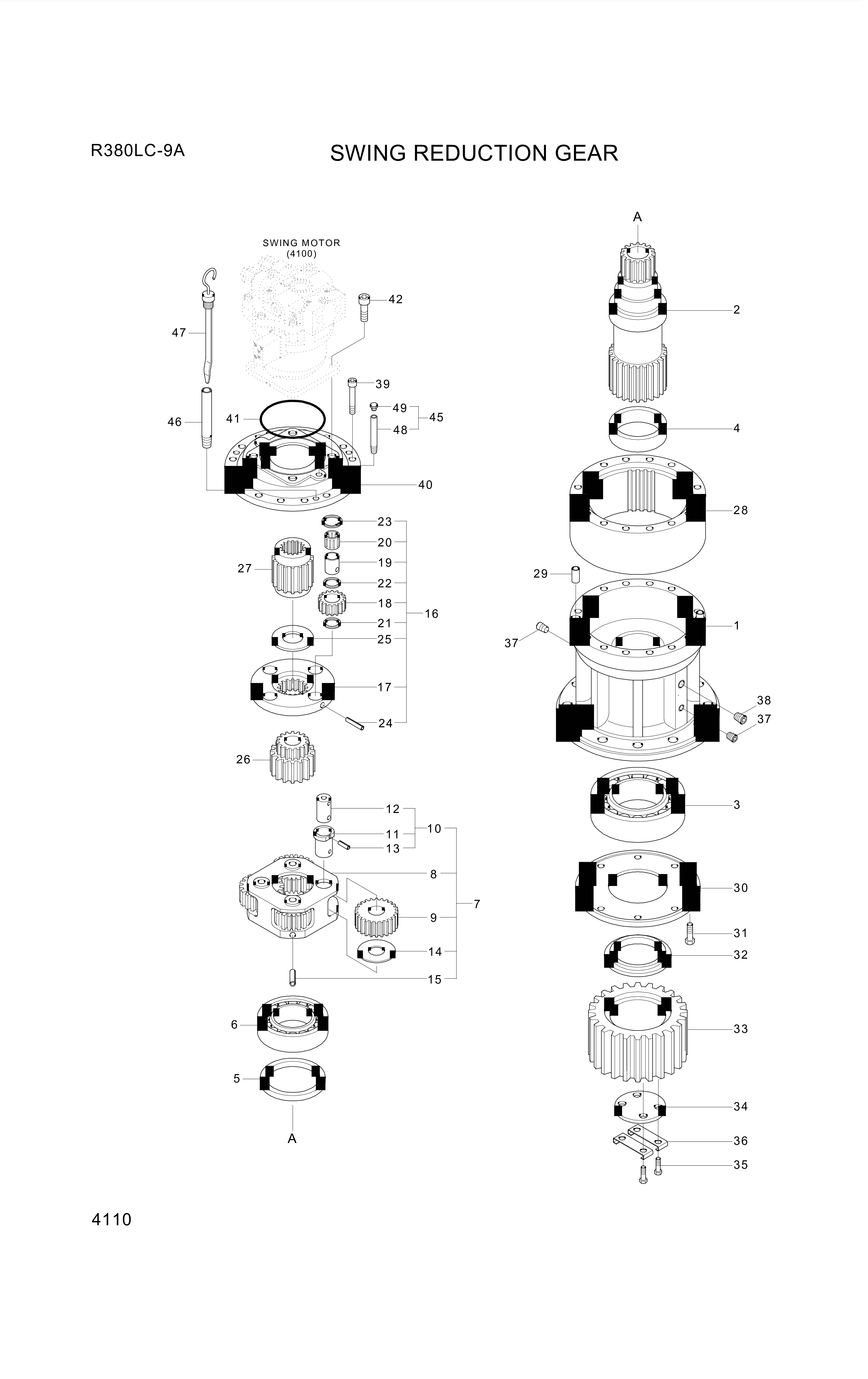 drawing for Hyundai Construction Equipment XKAQ-00145 - SHAFT-DRIVE (figure 4)