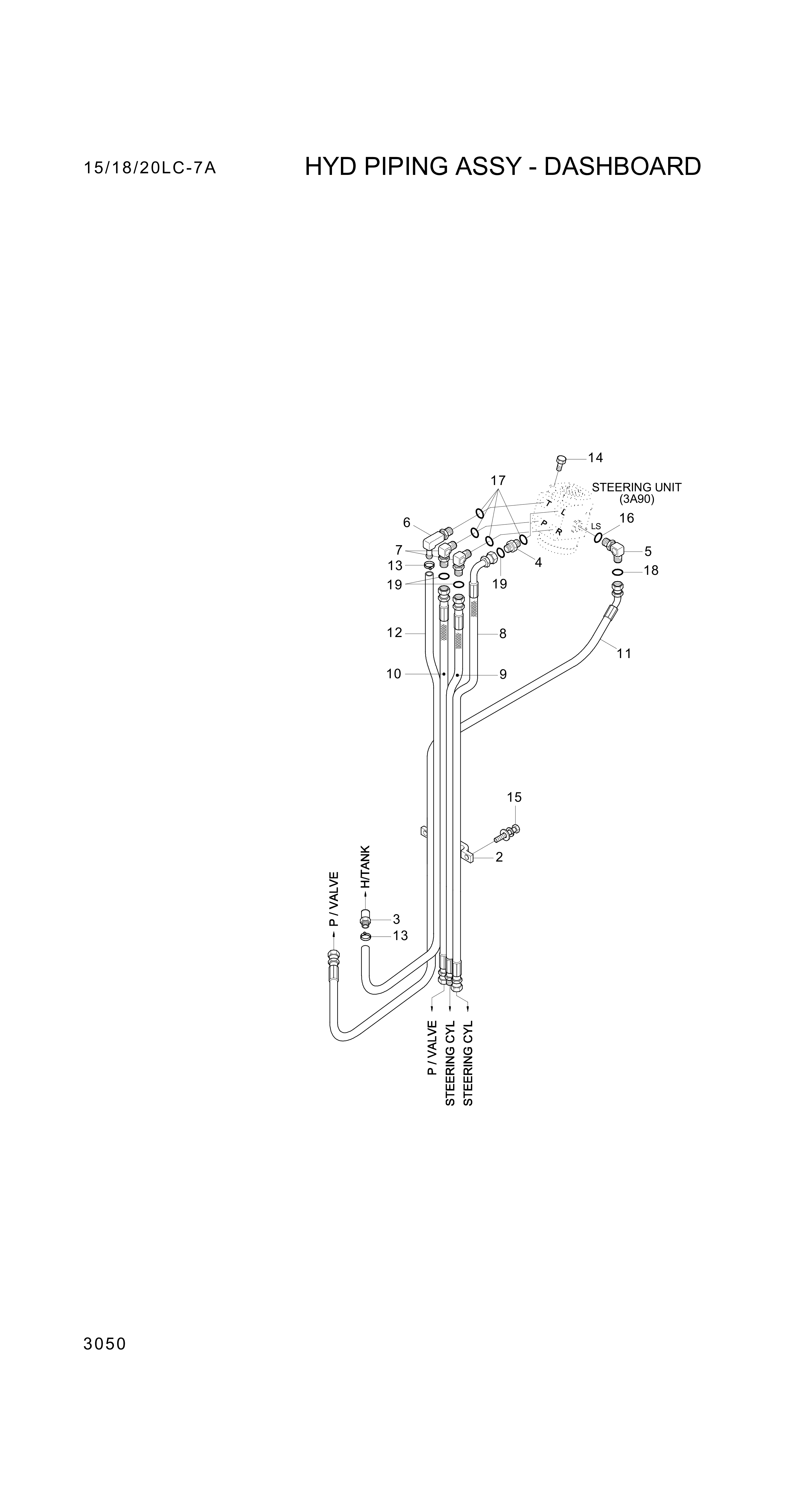 drawing for Hyundai Construction Equipment P930-064013 - HOSE ASSY-ORFS&THD
