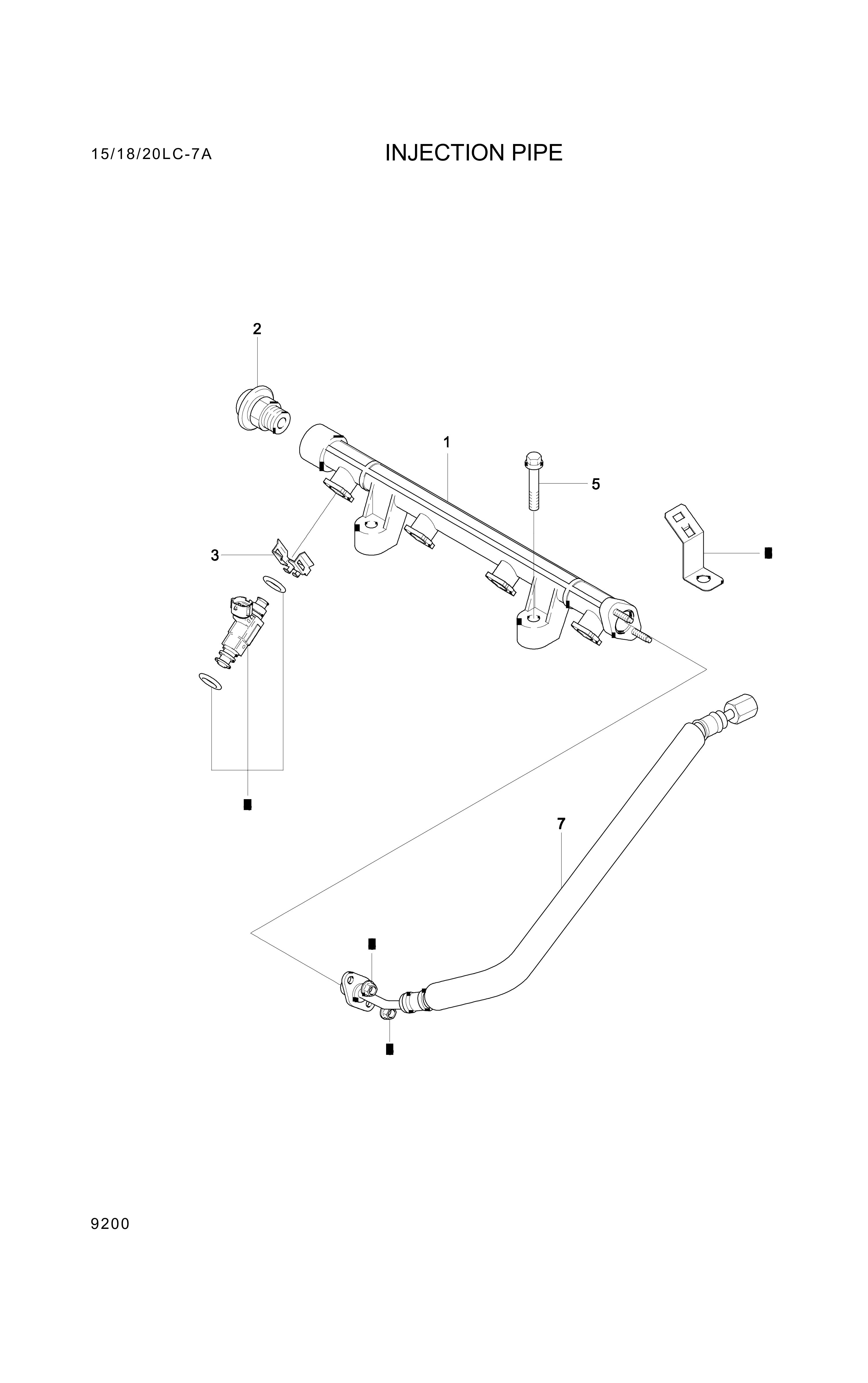 drawing for Hyundai Construction Equipment 35340-23510 - Pipe-Fuel Return (figure 4)
