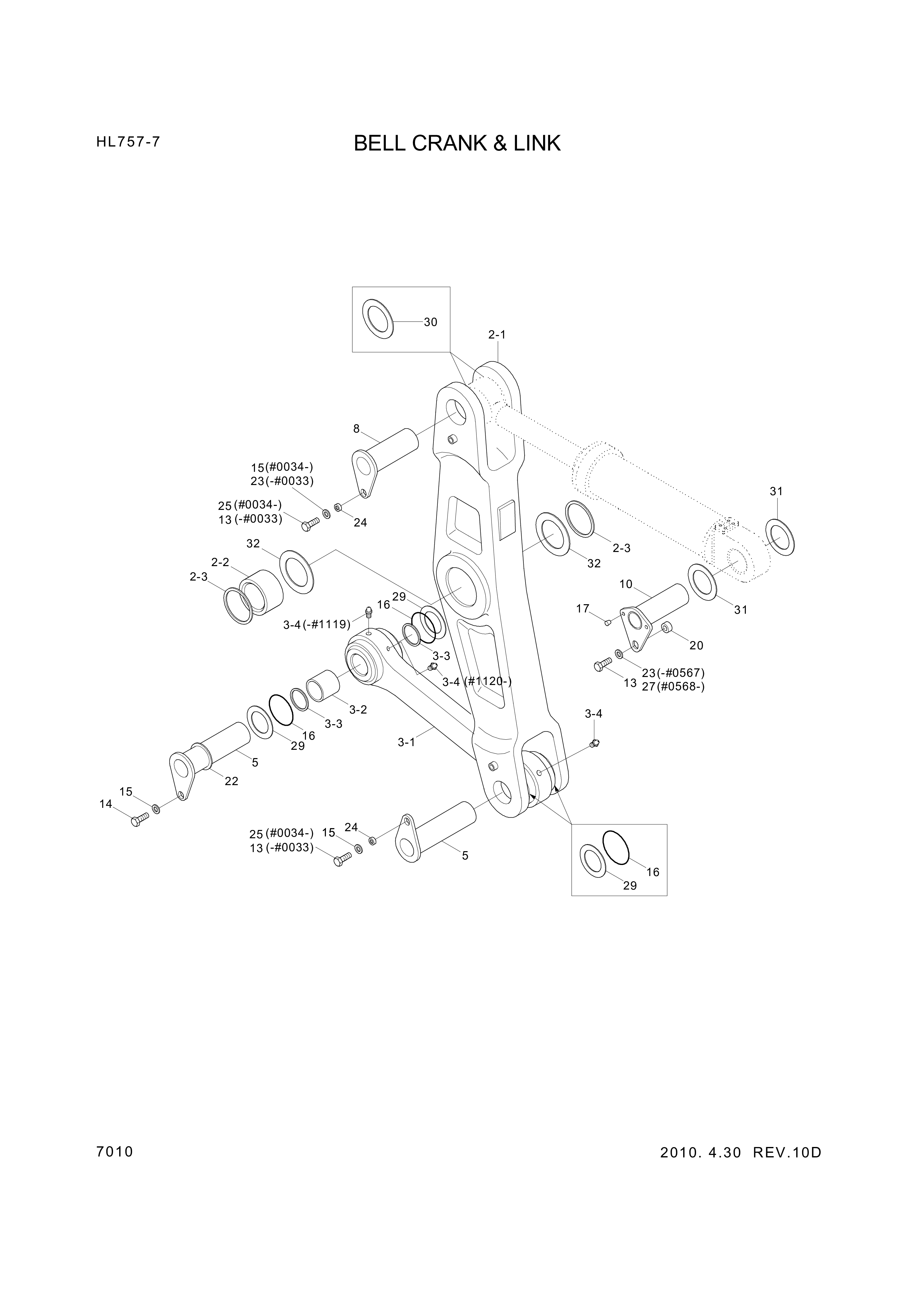 drawing for Hyundai Construction Equipment 61LD-10141 - BELLCRANK ASSY