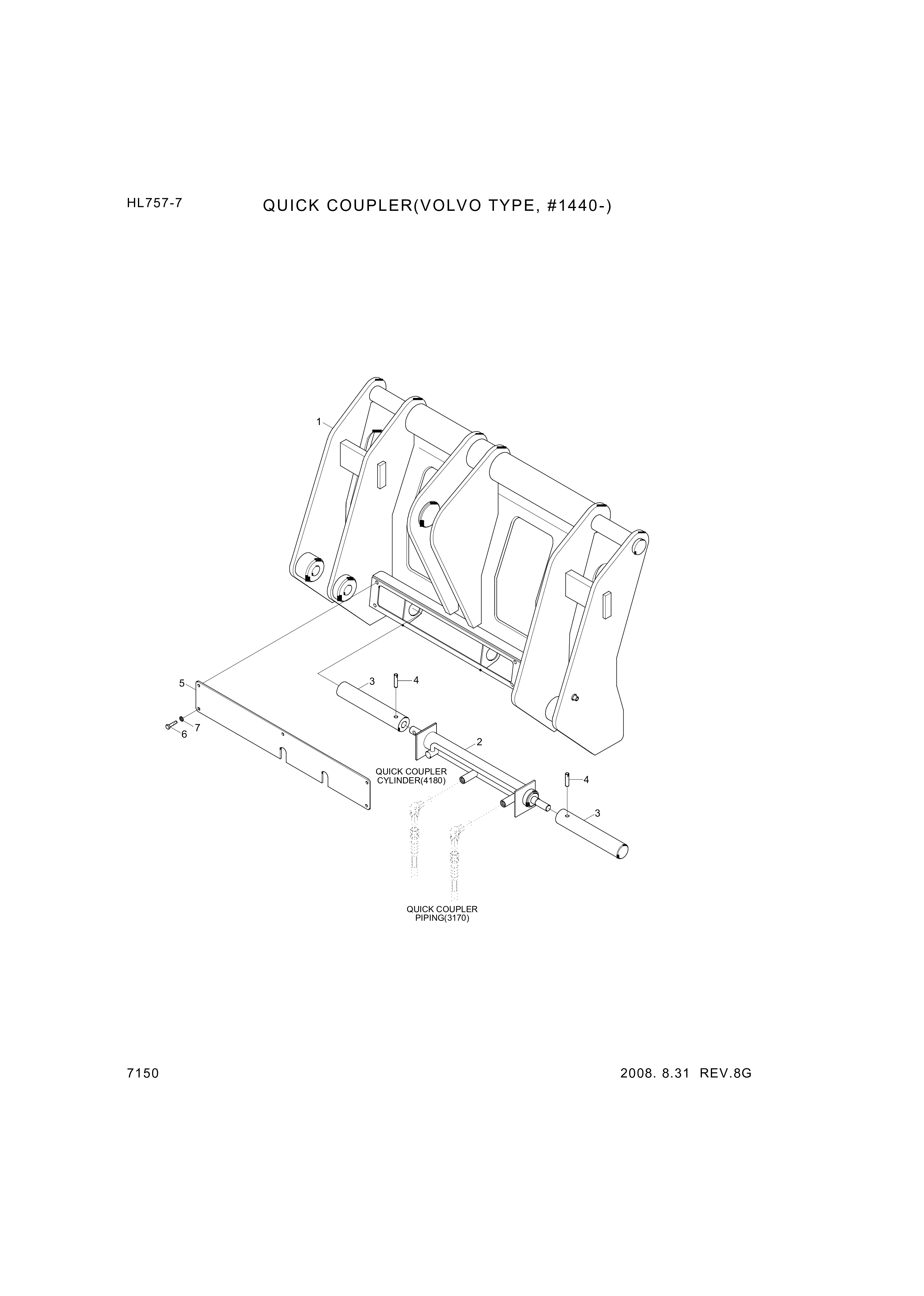 drawing for Hyundai Construction Equipment 61LC-91520 - COVER