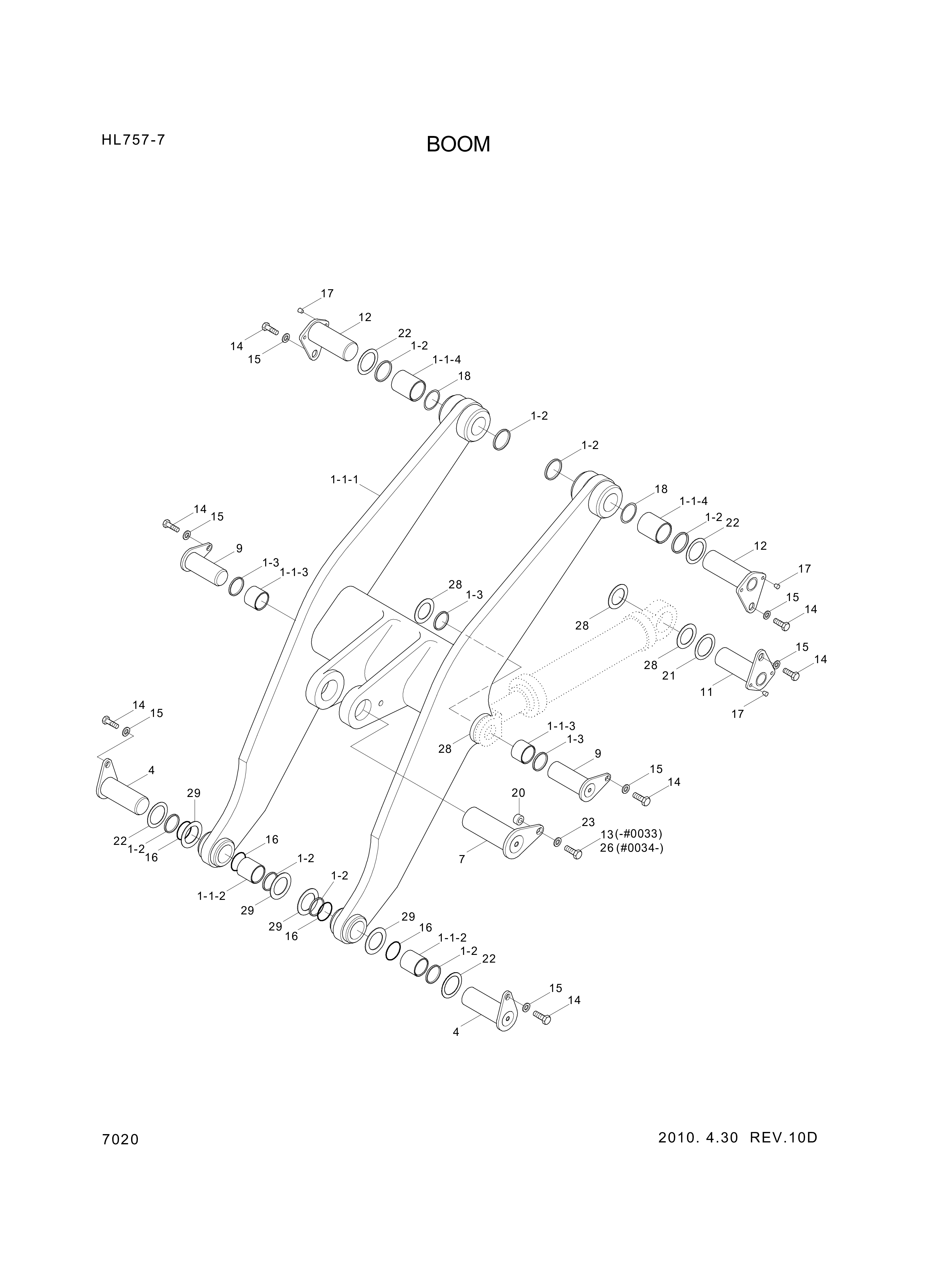 drawing for Hyundai Construction Equipment 61N8-06170 - PIN-JOINT