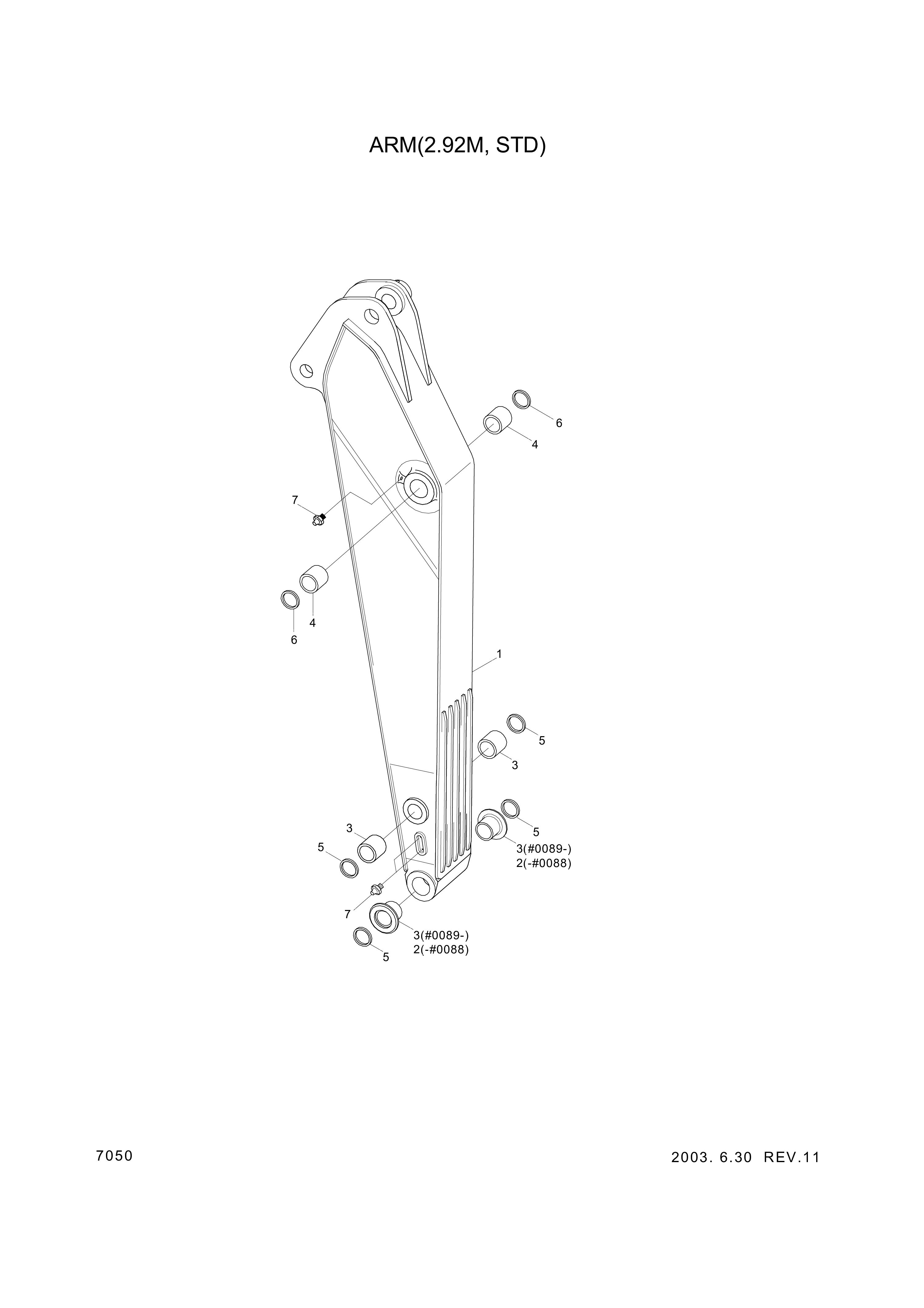 drawing for Hyundai Construction Equipment 61EM-20611 - BUSHING-PIN (figure 3)