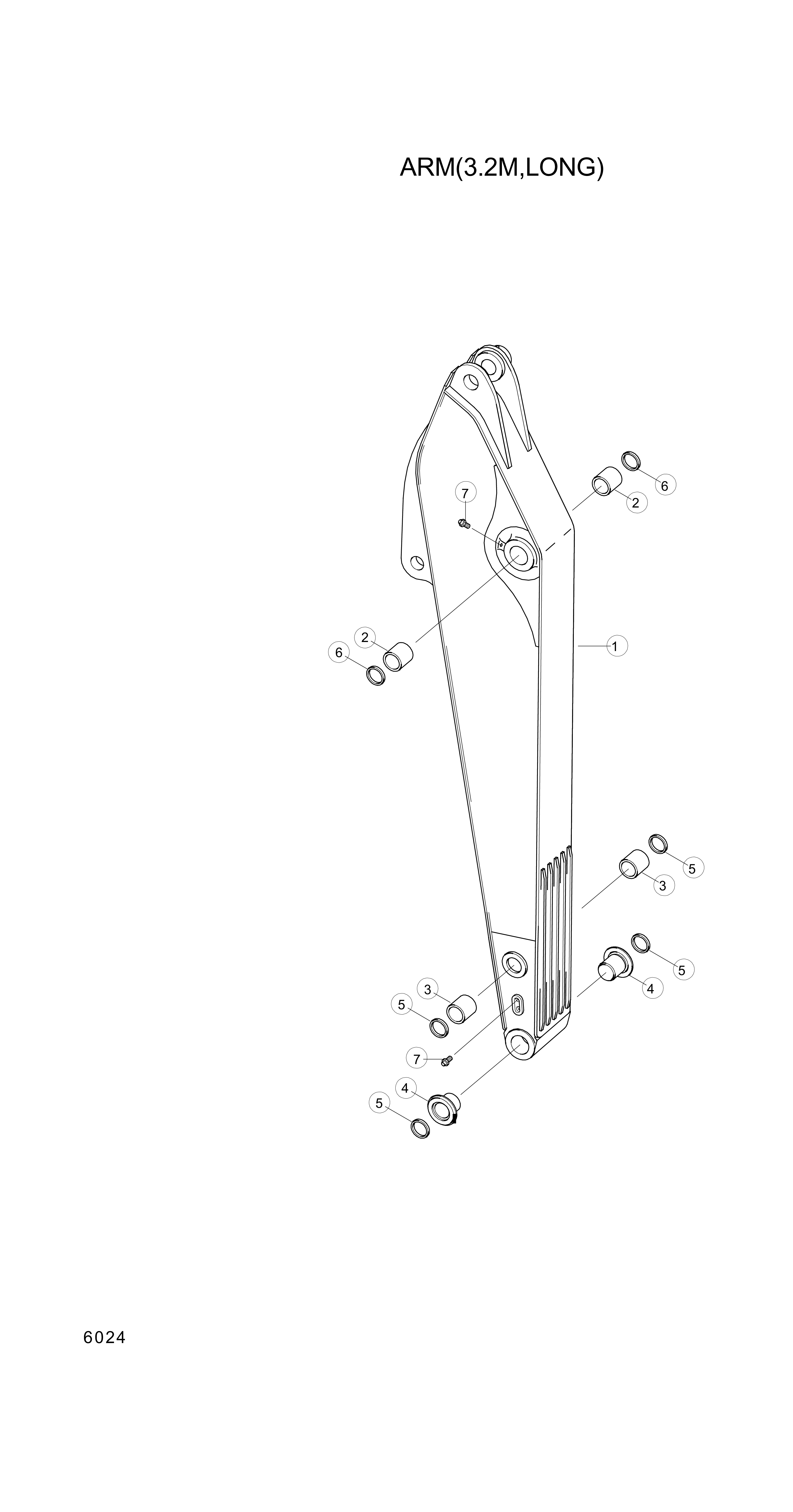 drawing for Hyundai Construction Equipment 61EL-25011 - BODY-ARM (figure 2)