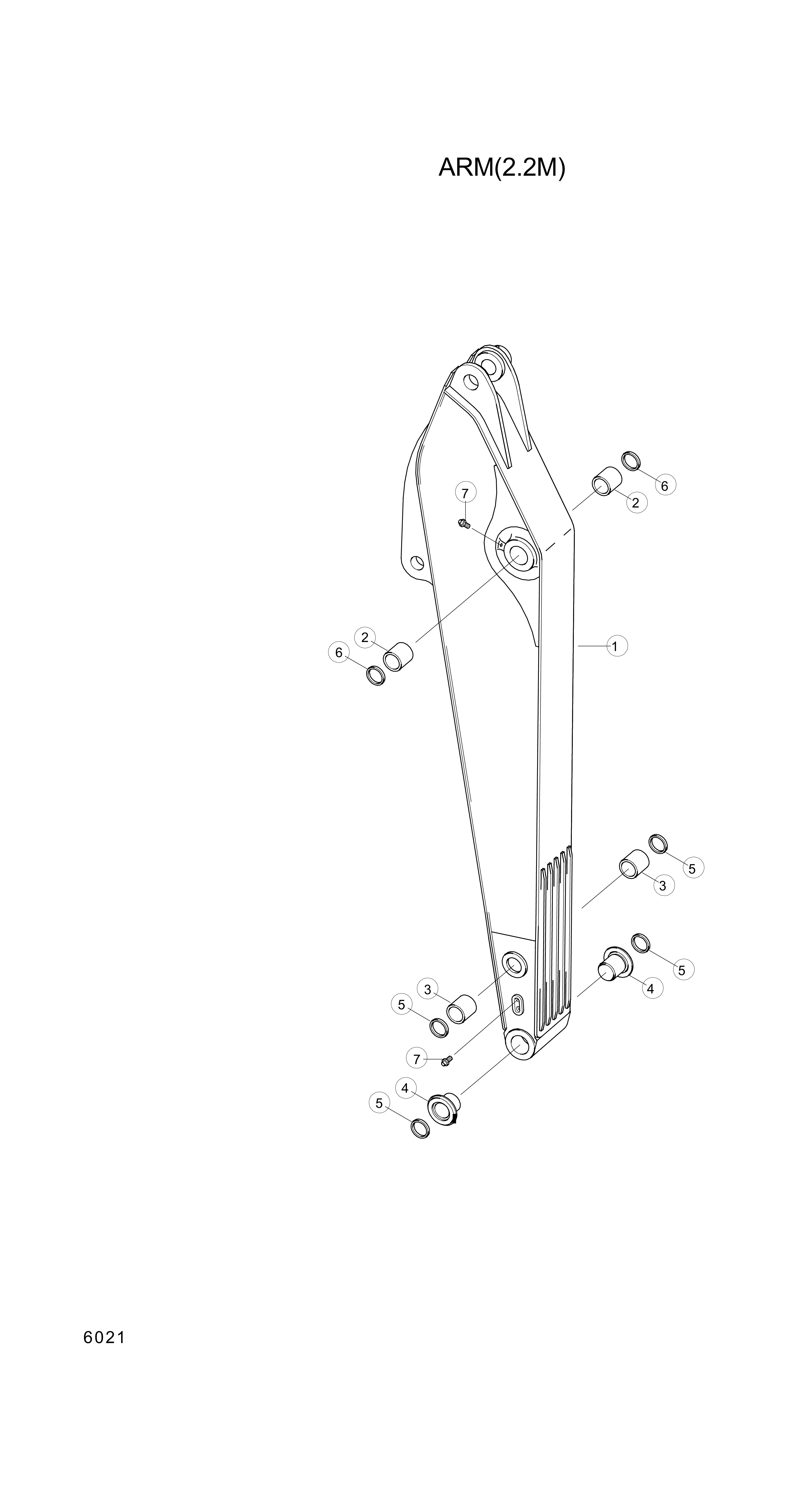 drawing for Hyundai Construction Equipment 61EK-20012 - BODY-ARM (figure 1)