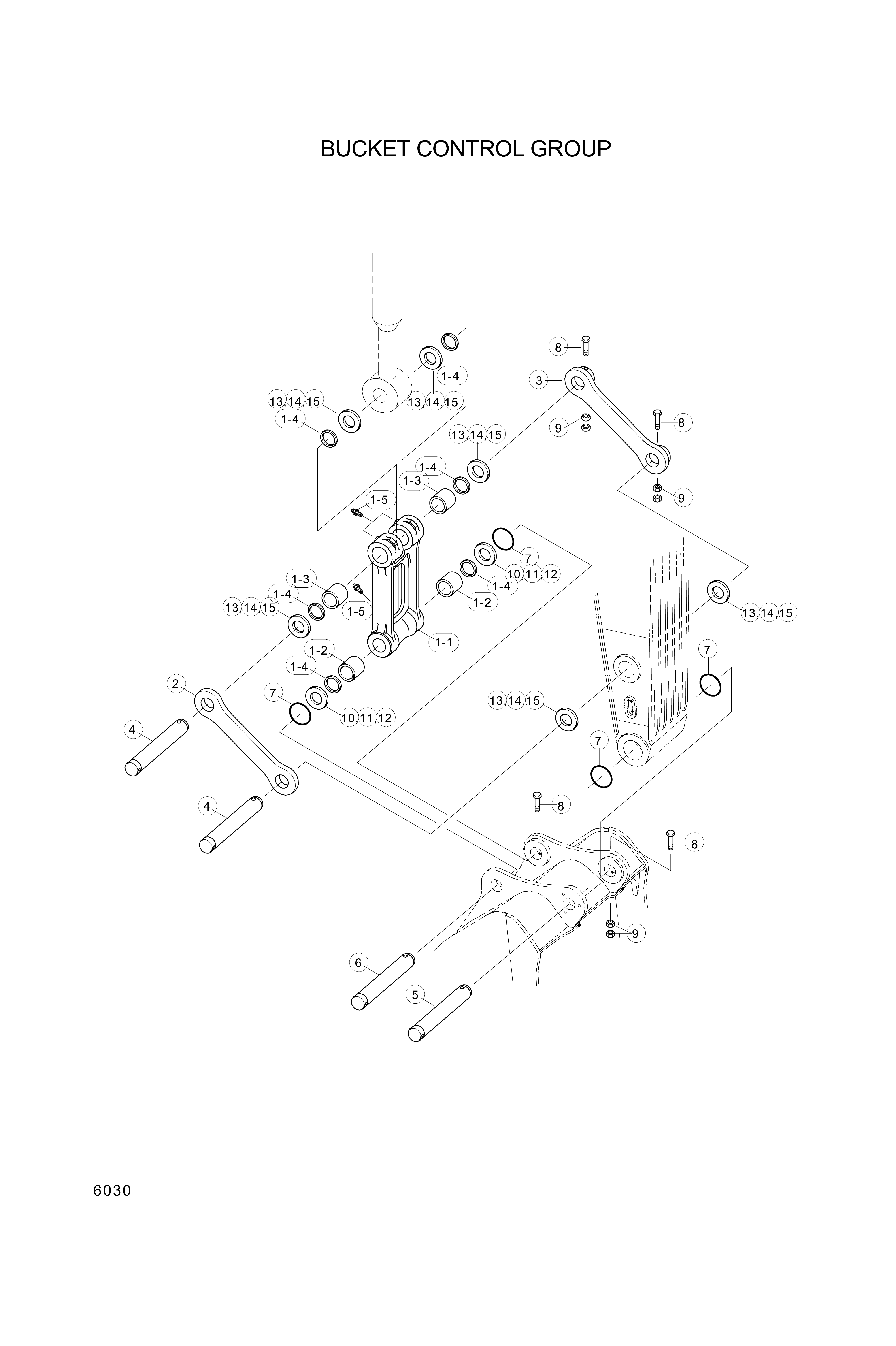 drawing for Hyundai Construction Equipment 61EK-21110 - LINK-CONTROL RH