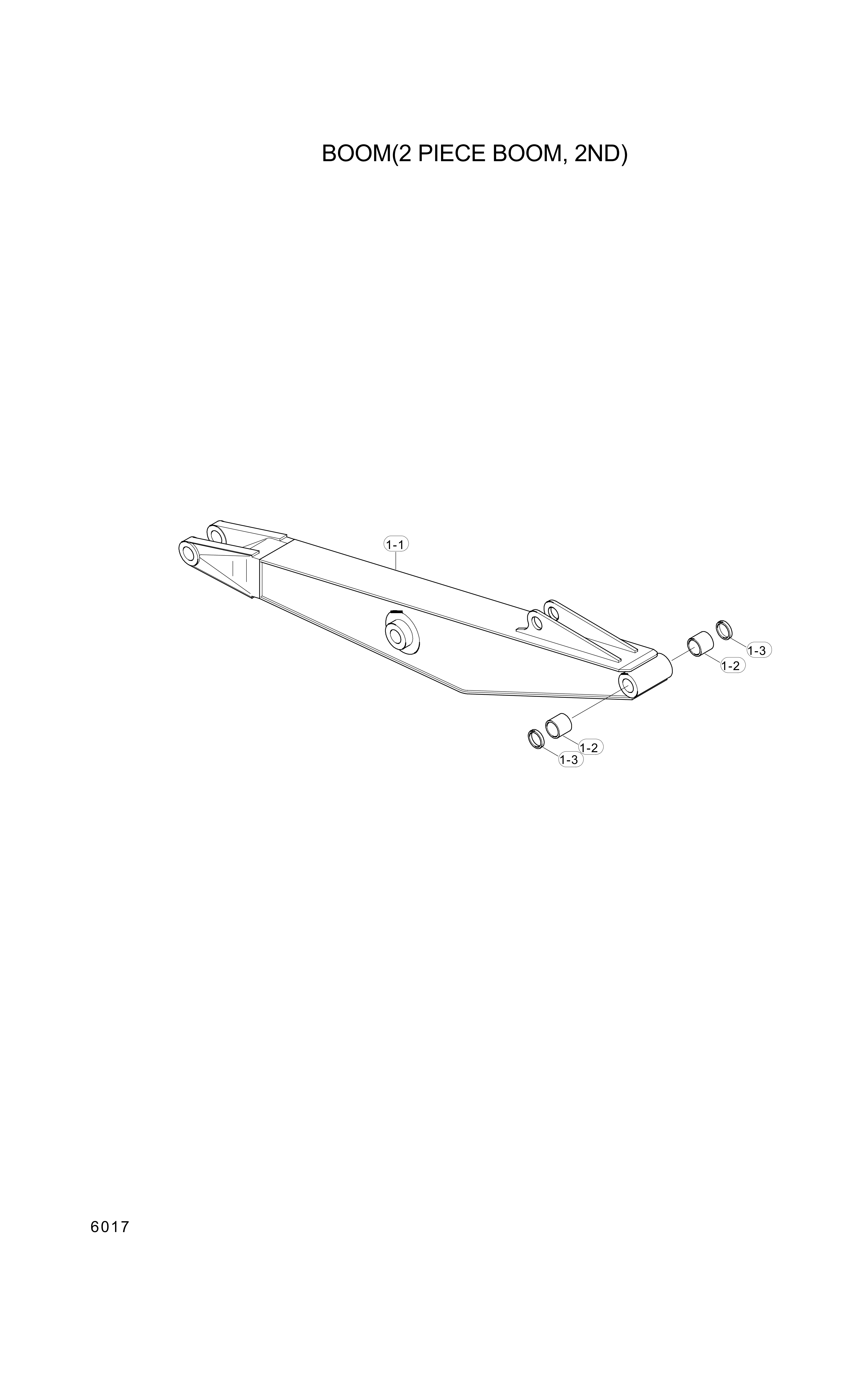 drawing for Hyundai Construction Equipment X124-752095 - BUSHING-PIN (figure 1)