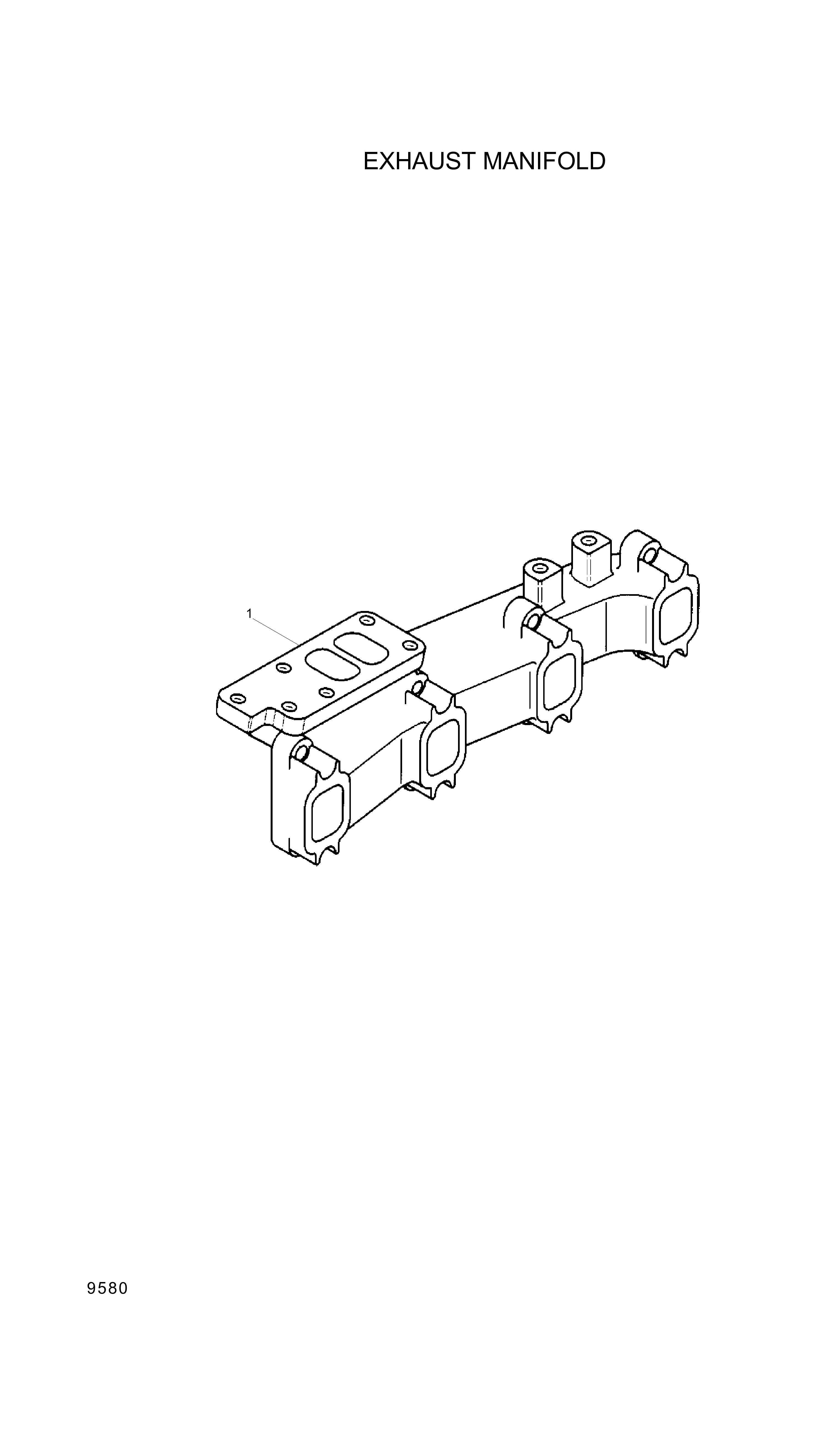 drawing for Hyundai Construction Equipment YUBP-07006 - MANIFOLD-EXH (figure 2)