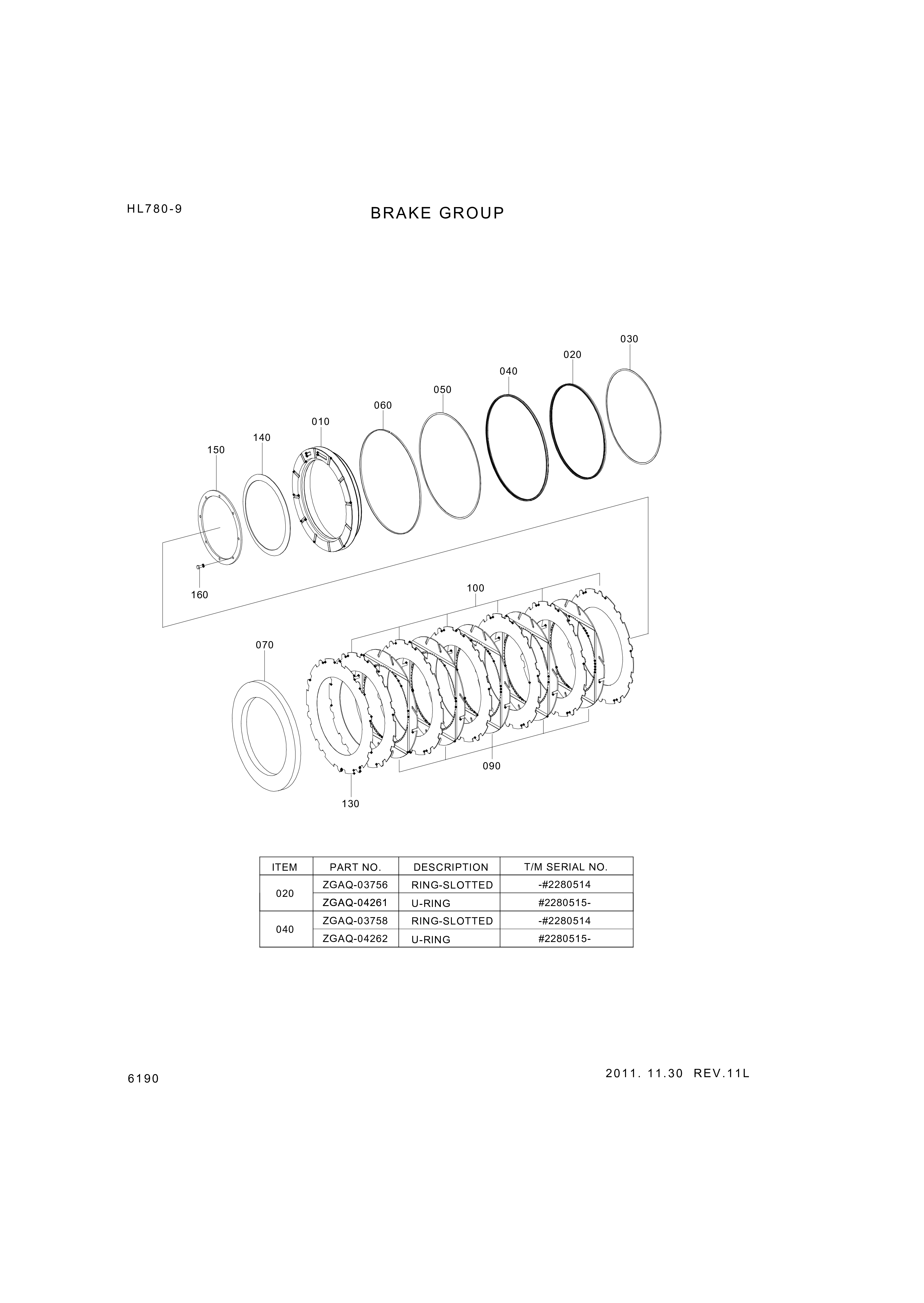 drawing for Hyundai Construction Equipment 0734-317-414 - RING-BACKUP