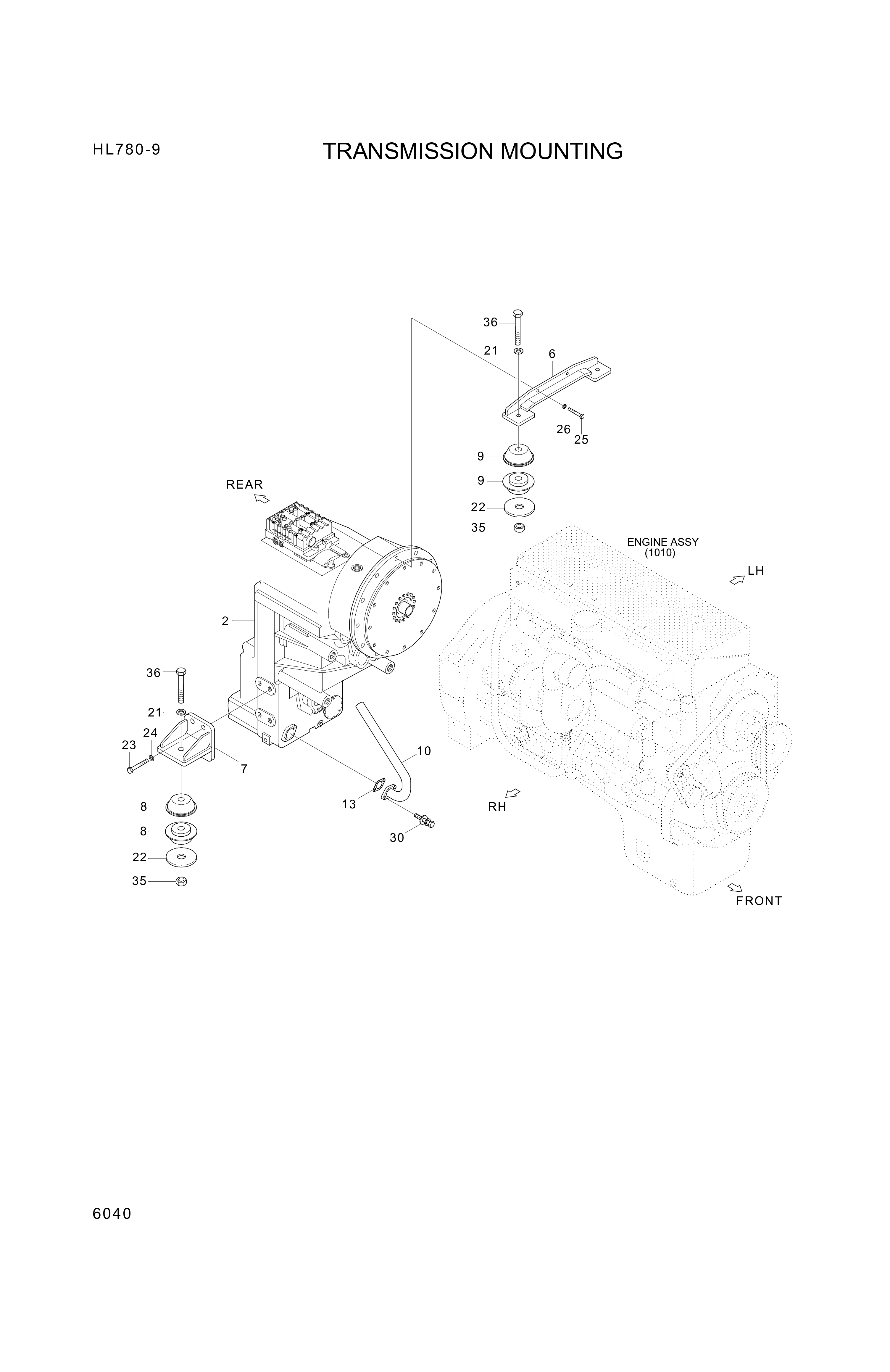 drawing for Hyundai Construction Equipment 81LQ-60010 - TRANSMISSION ASSY