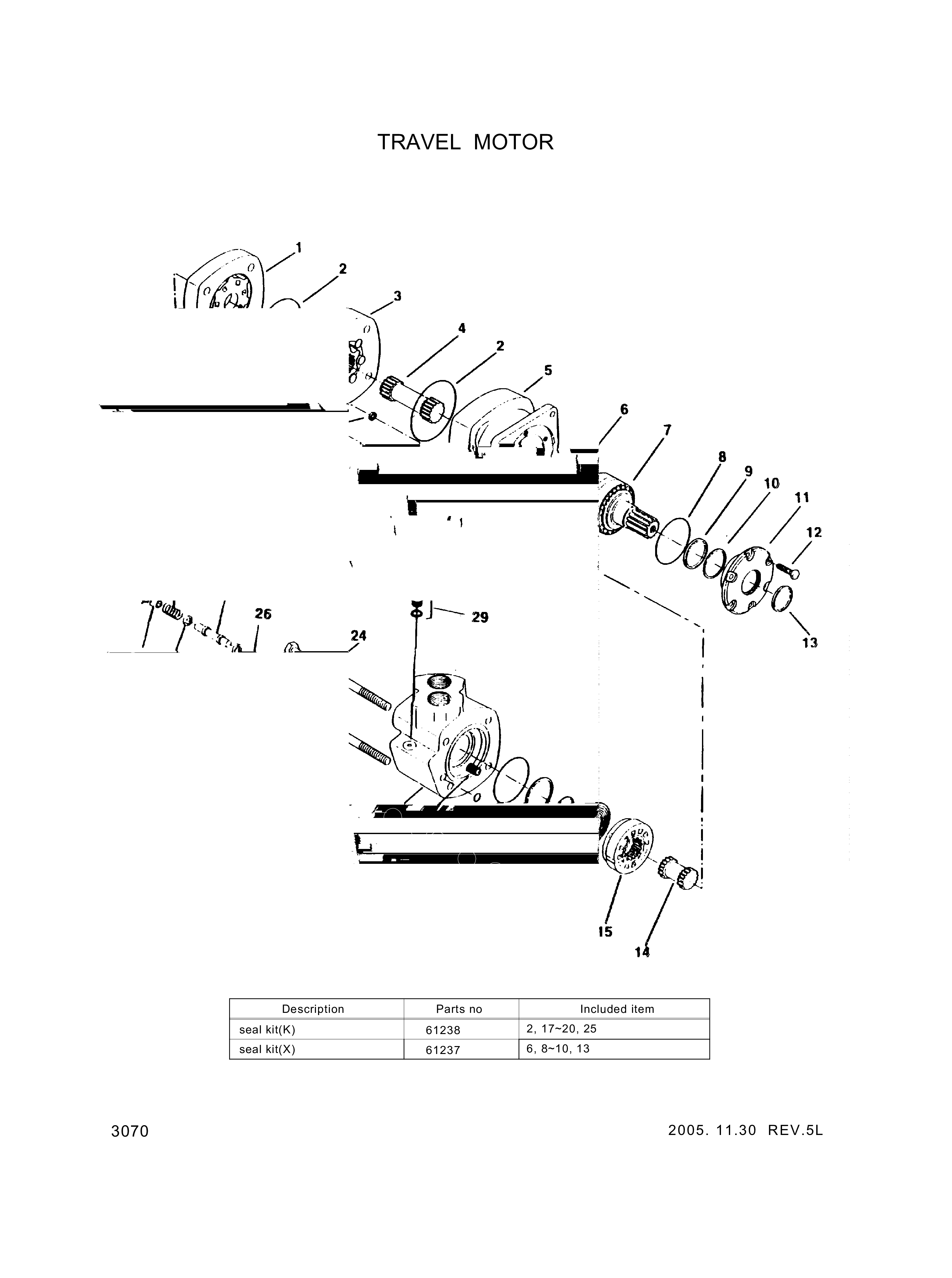 drawing for Hyundai Construction Equipment 201839-001 - HOUSING-MOTOR (figure 1)