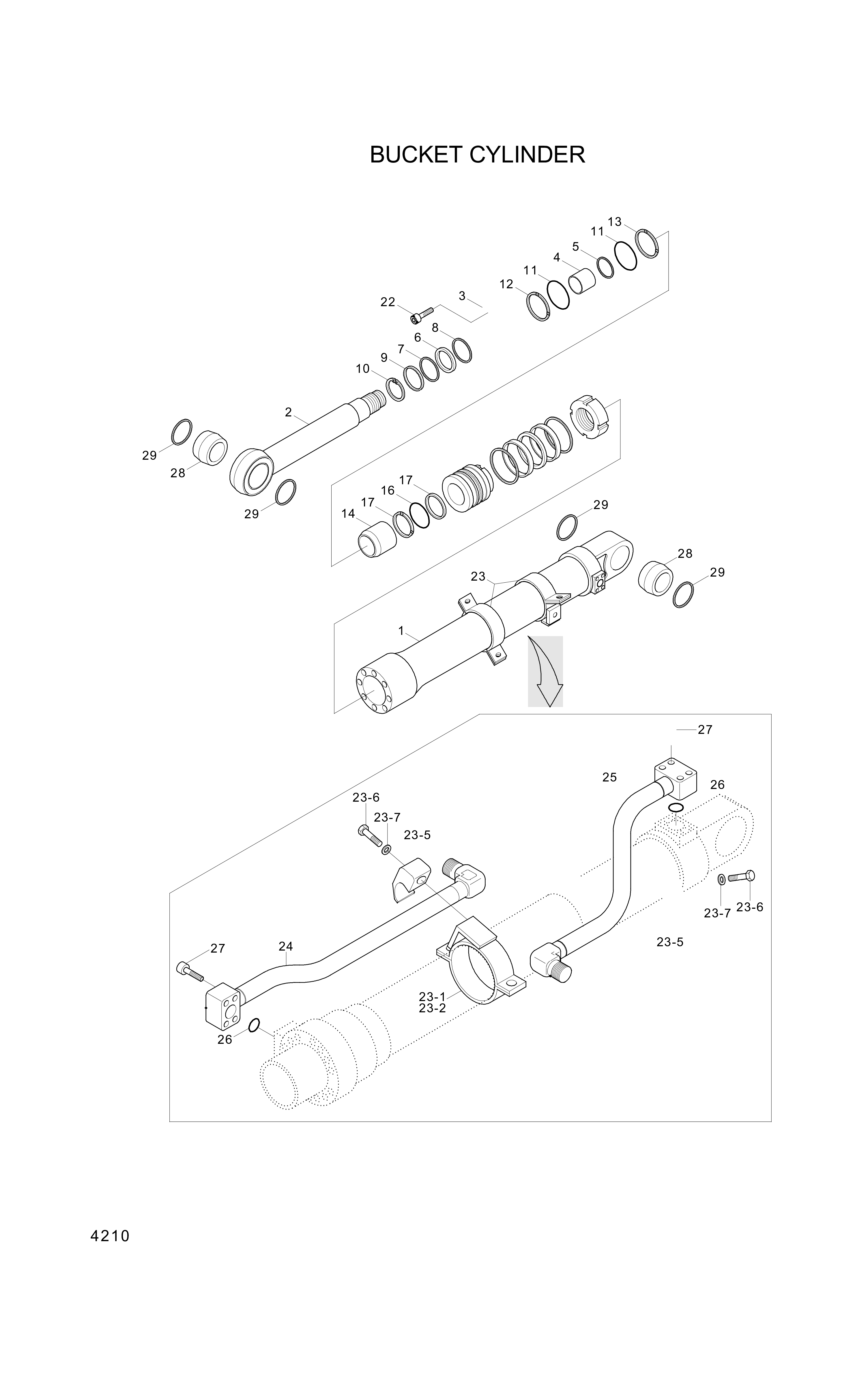drawing for Hyundai Construction Equipment 000044 - BAND ASSY