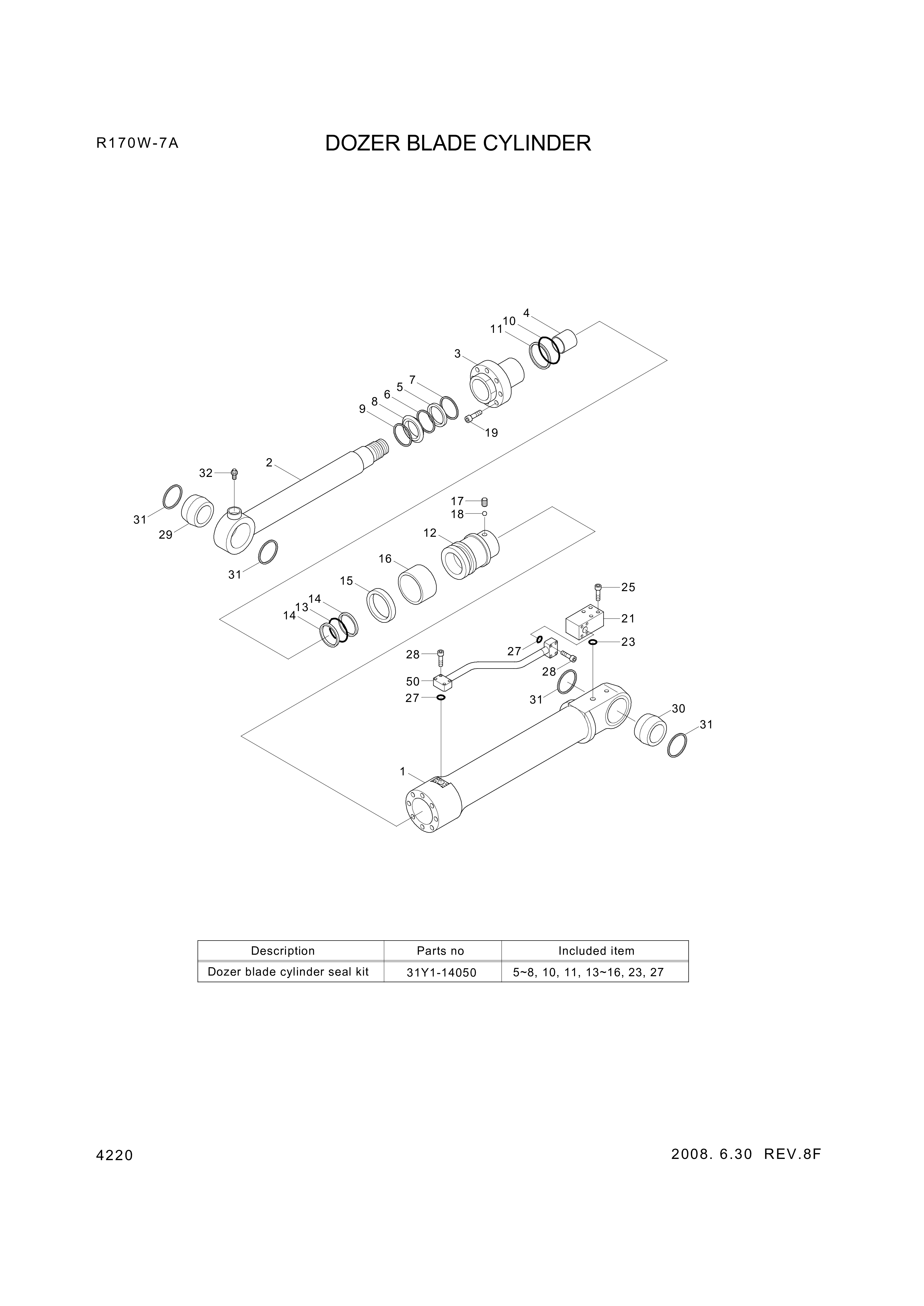 drawing for Hyundai Construction Equipment 31YC-12060 - BUSHING-PIN (figure 2)