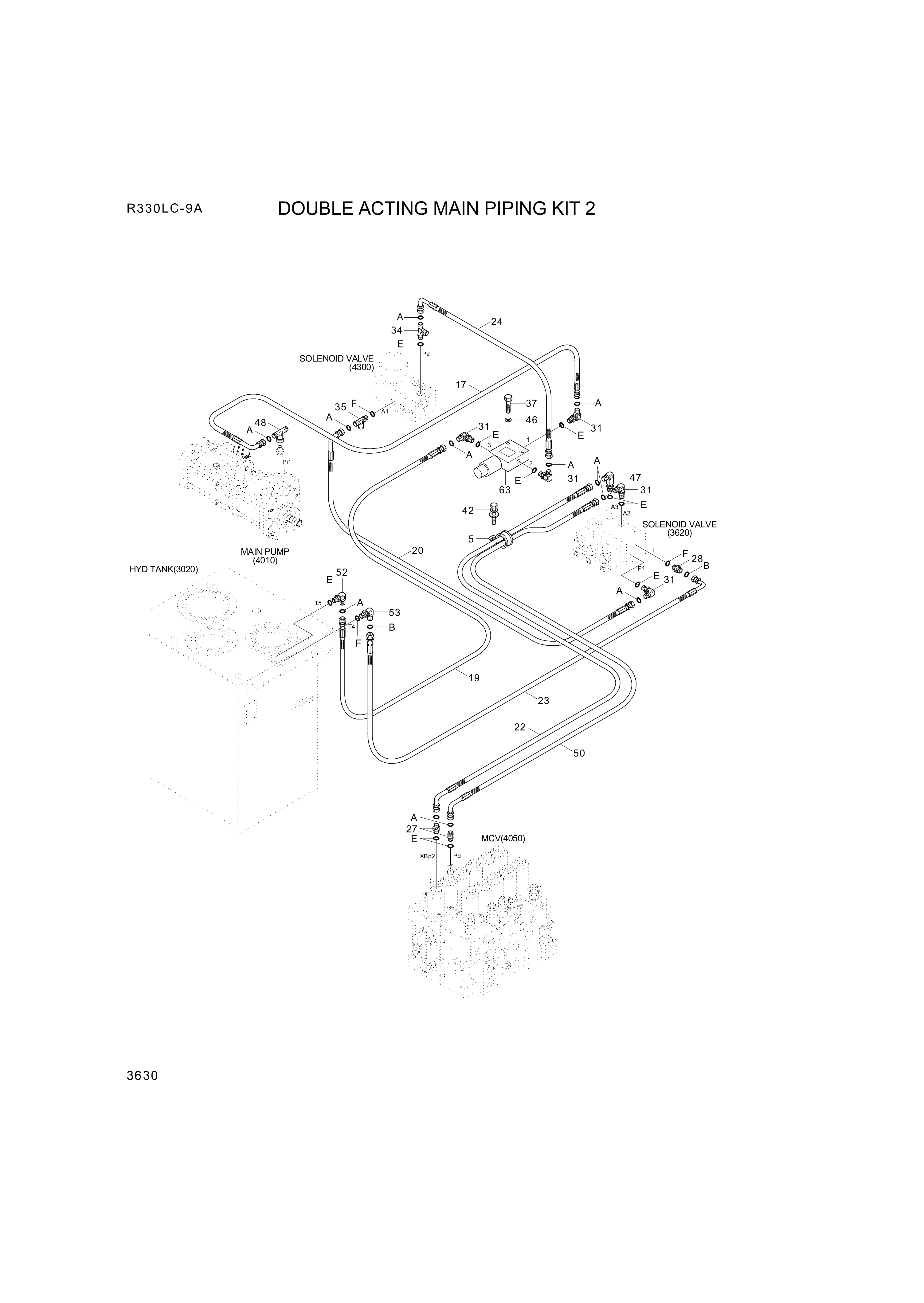 drawing for Hyundai Construction Equipment P930-042049 - HOSE ASSY-ORFS&THD