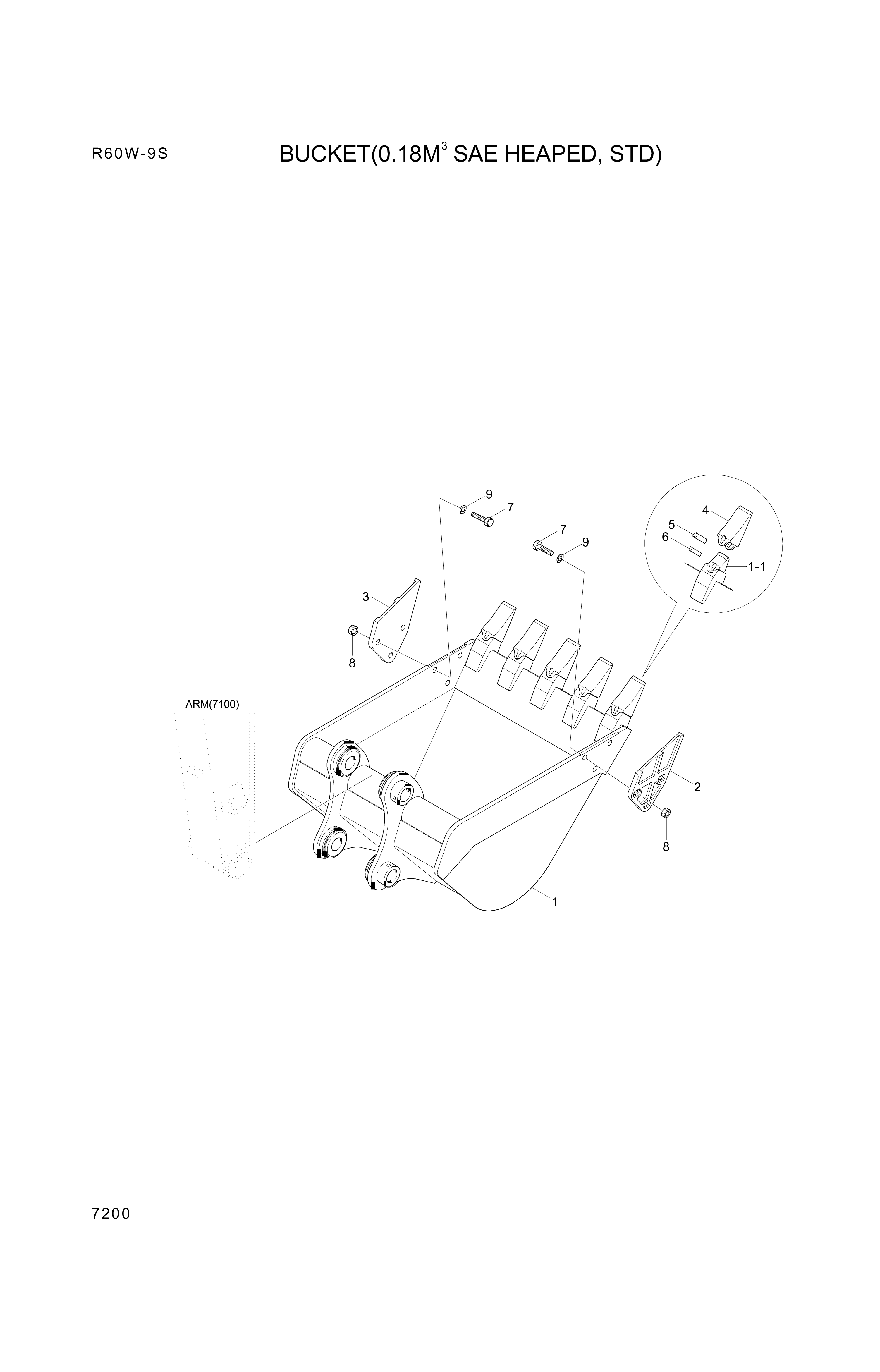 drawing for Hyundai Construction Equipment 61M8-38010GG - BUCKET (figure 2)