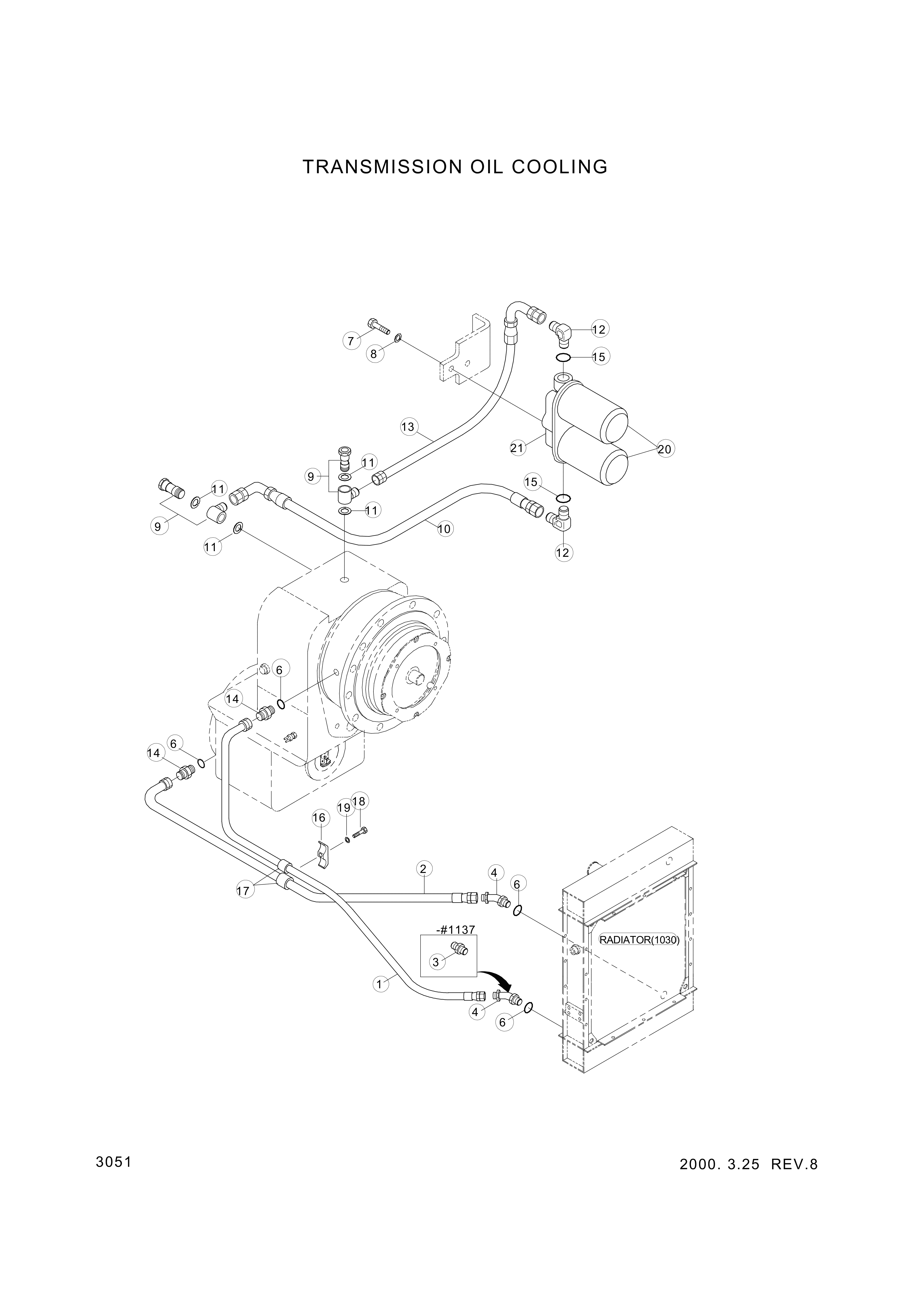 drawing for Hyundai Construction Equipment 0501-313-456 - HEAD-FILTER (figure 3)