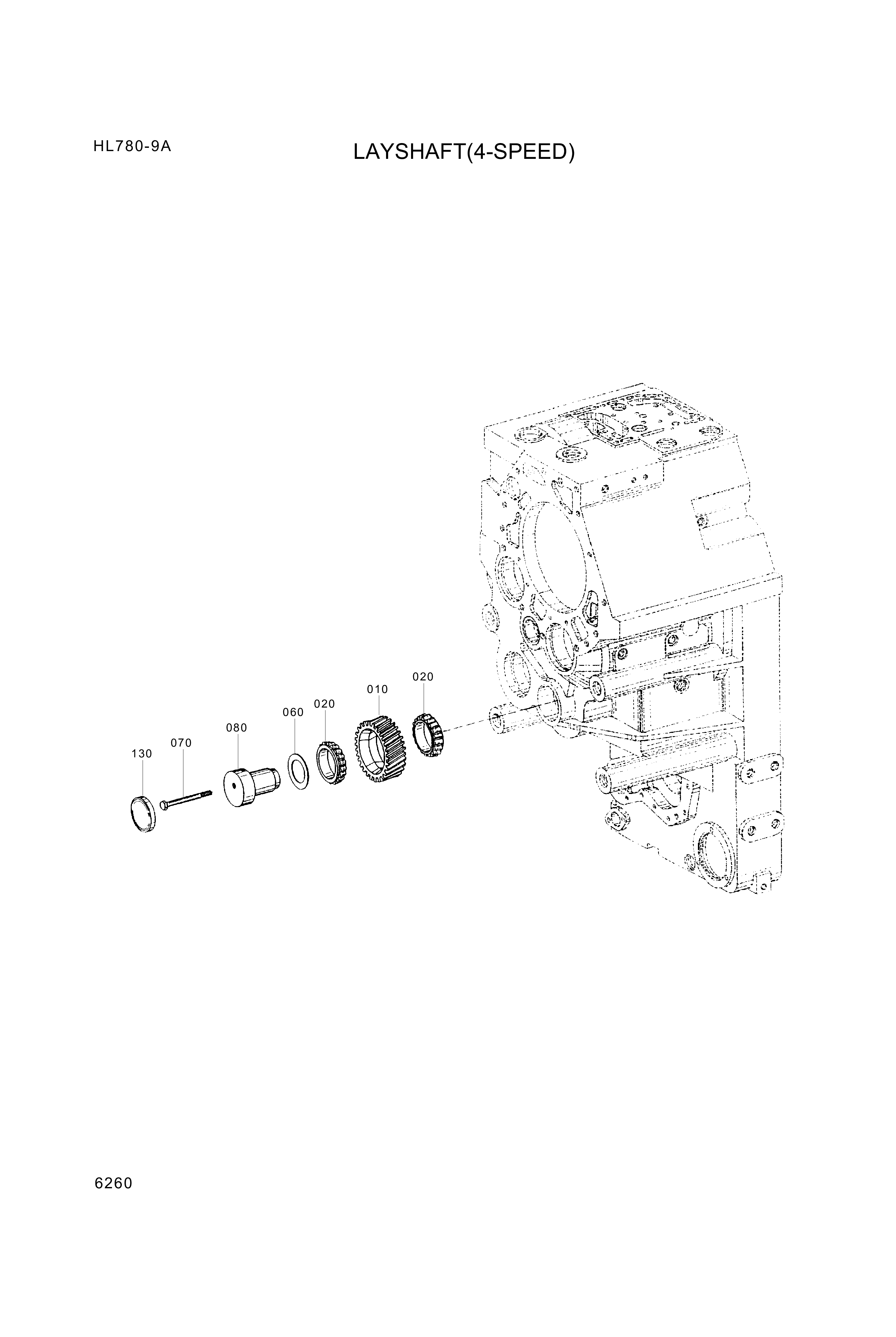 drawing for Hyundai Construction Equipment ZGAQ-00274 - AXLE-LAYSHAFT (figure 5)
