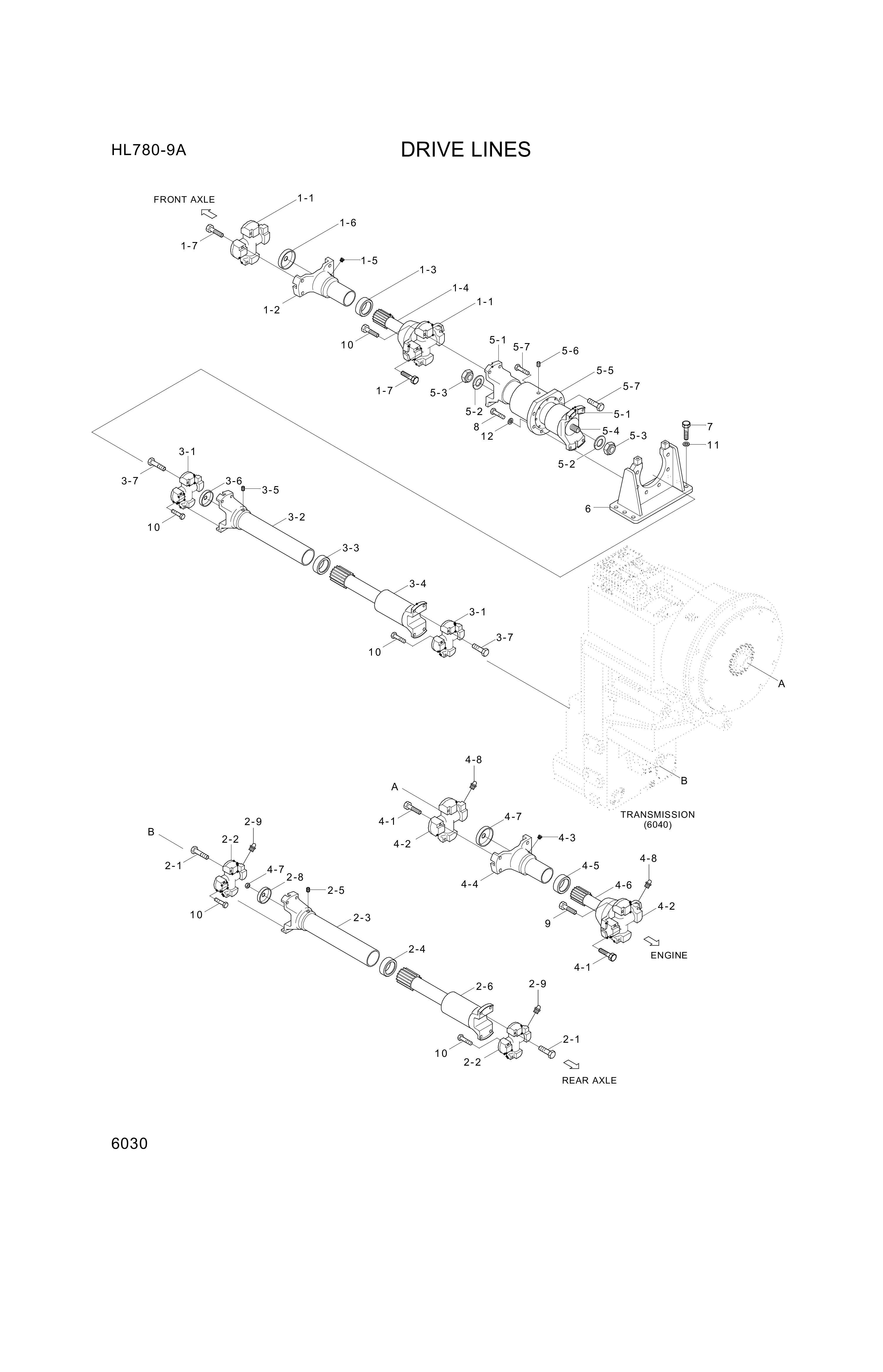 drawing for Hyundai Construction Equipment 350-70455L - END SHAFT (figure 3)