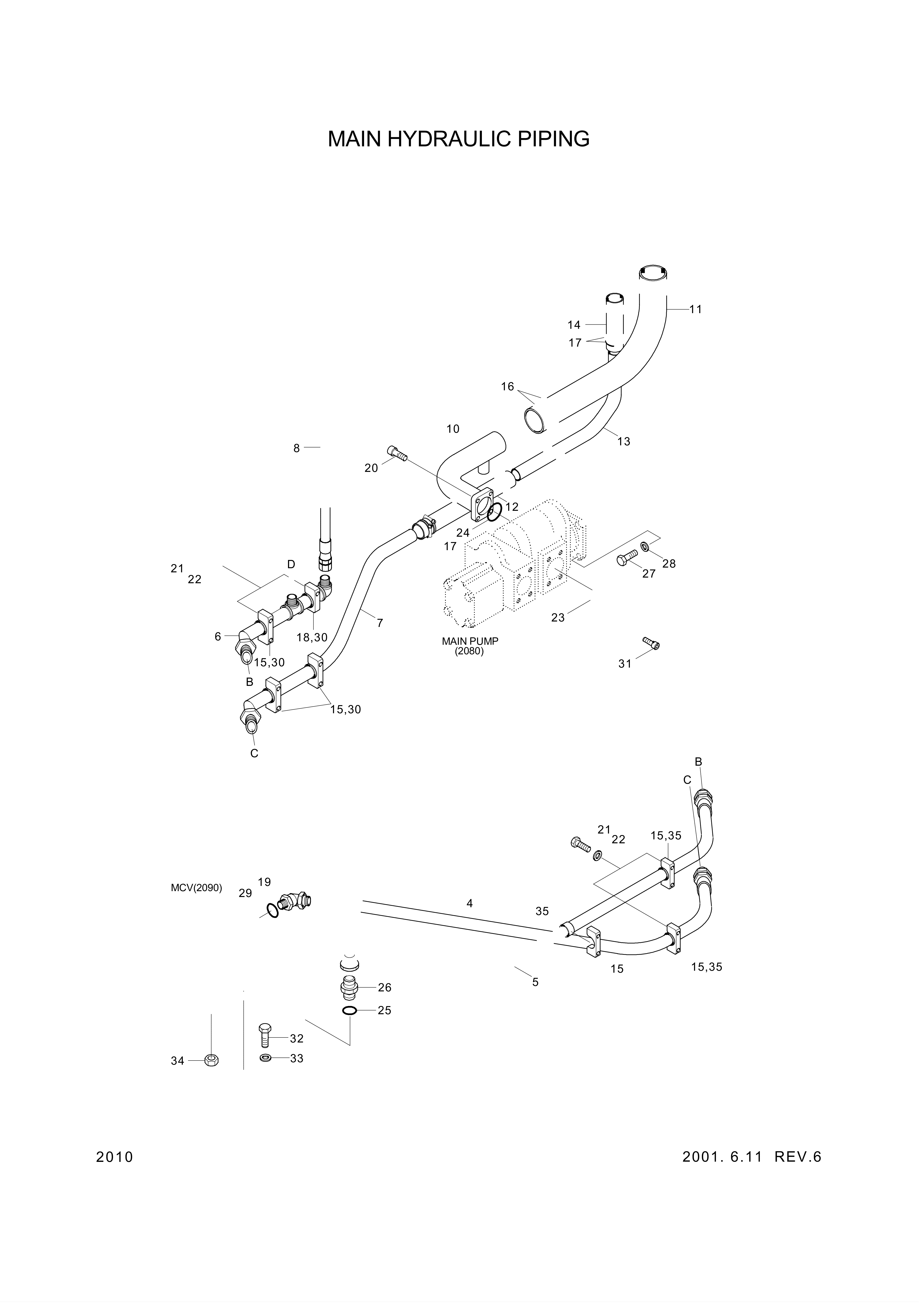 drawing for Hyundai Construction Equipment 34L3-01480 - BOLT-HEX (figure 4)