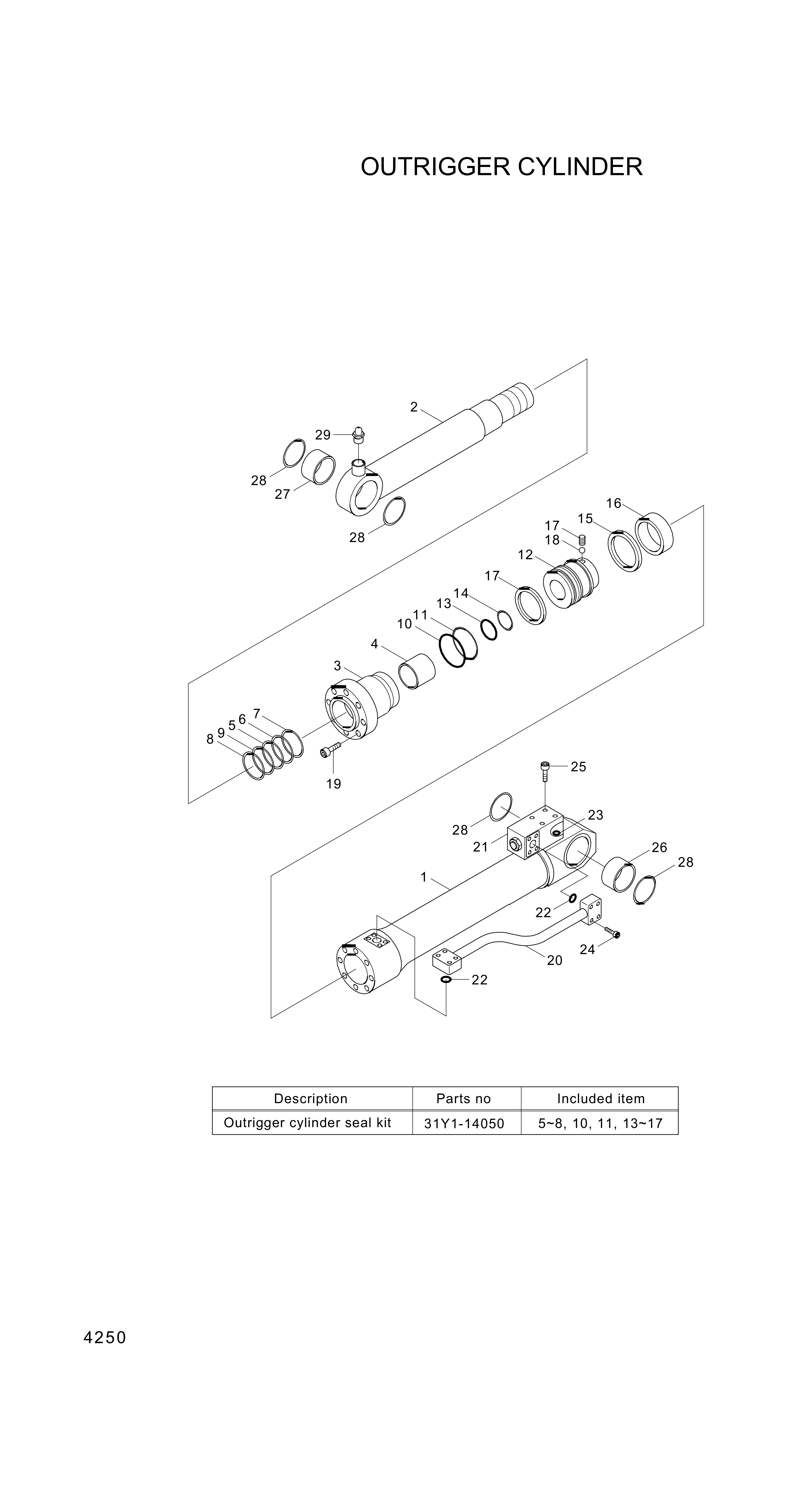 drawing for Hyundai Construction Equipment 31YC-12060 - BUSHING-PIN (figure 3)