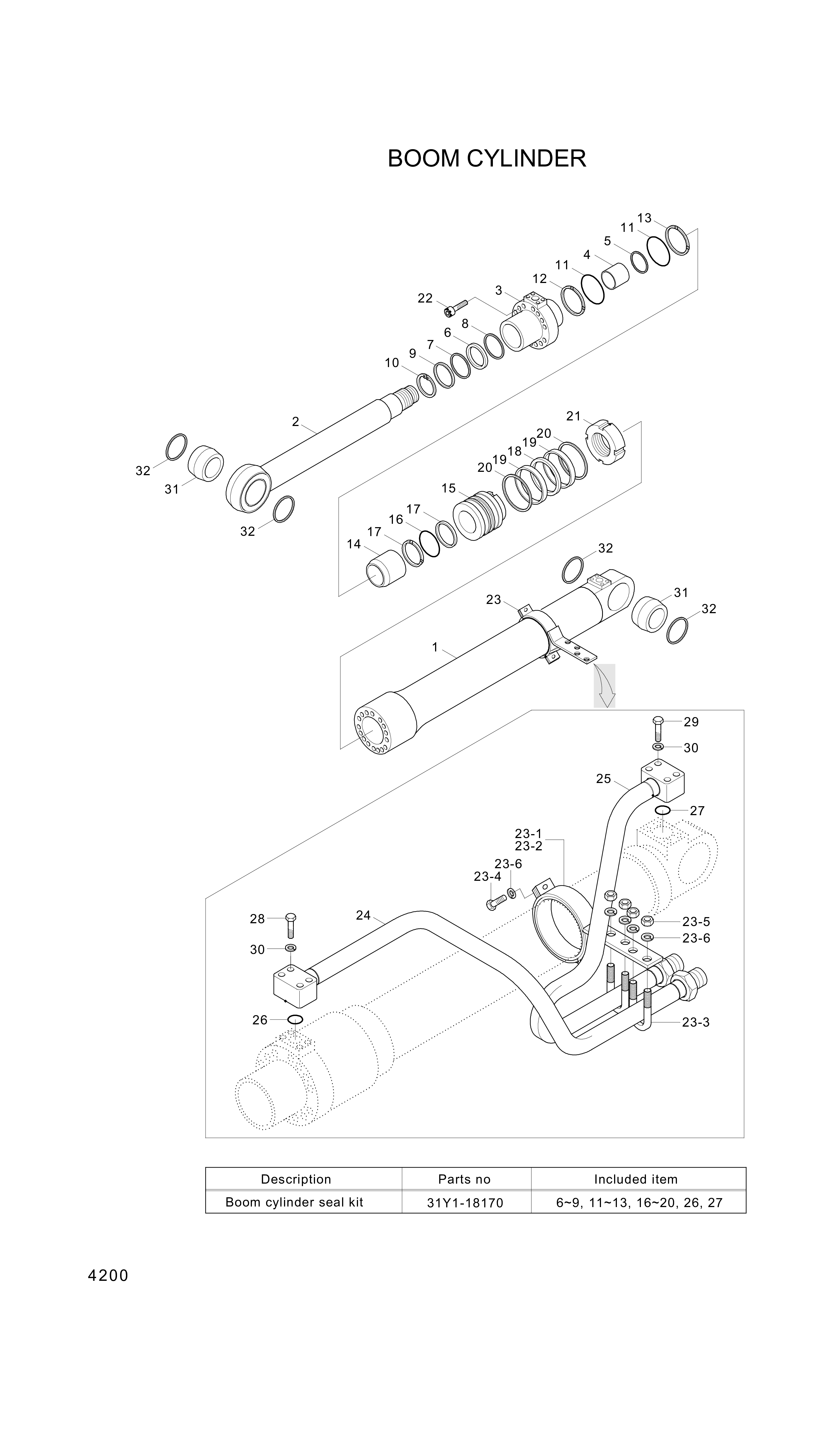drawing for Hyundai Construction Equipment 31Y1-03510 - CLAMP ASSY-BAND