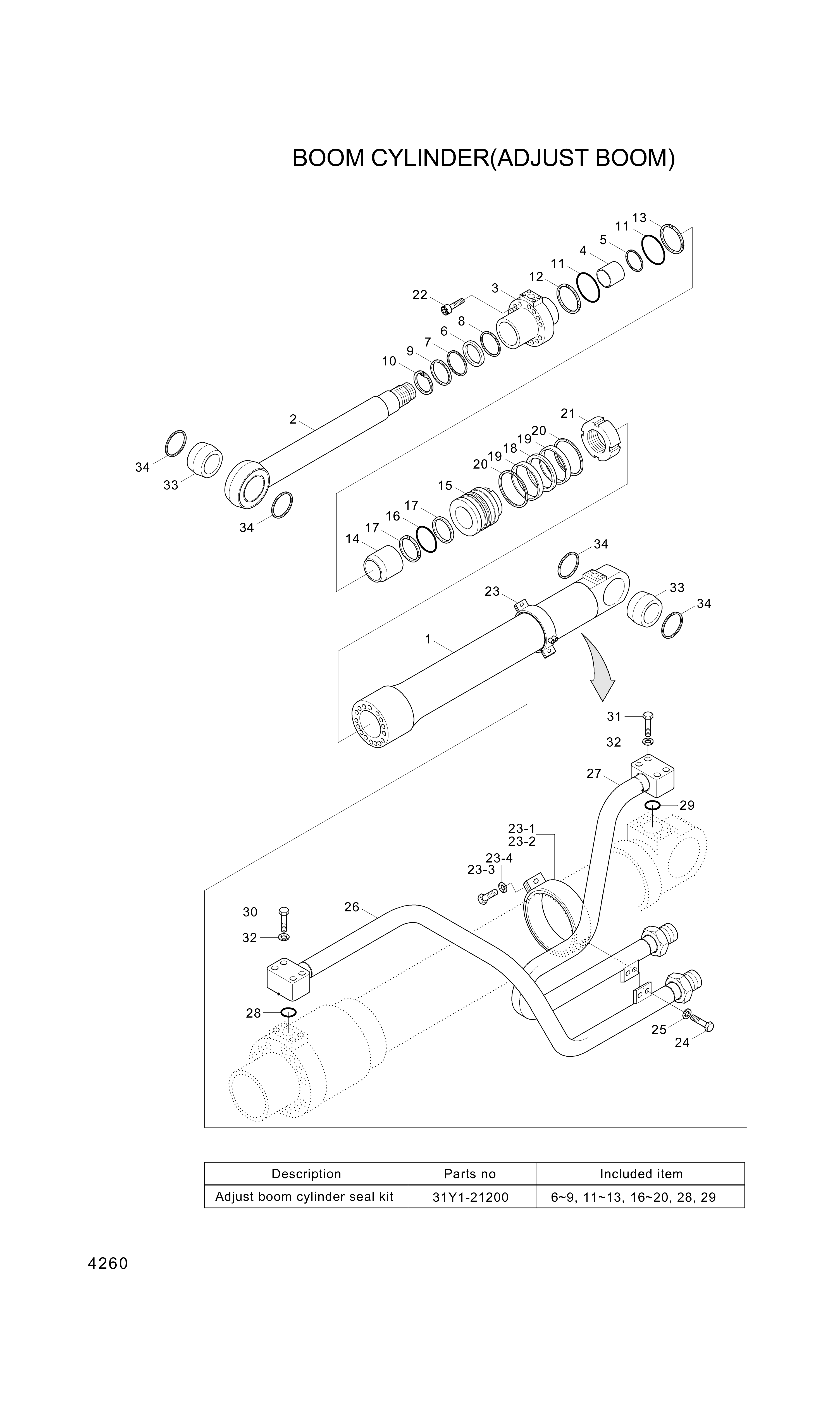 drawing for Hyundai Construction Equipment 31Y1-03480 - GLAND-CYL (figure 4)