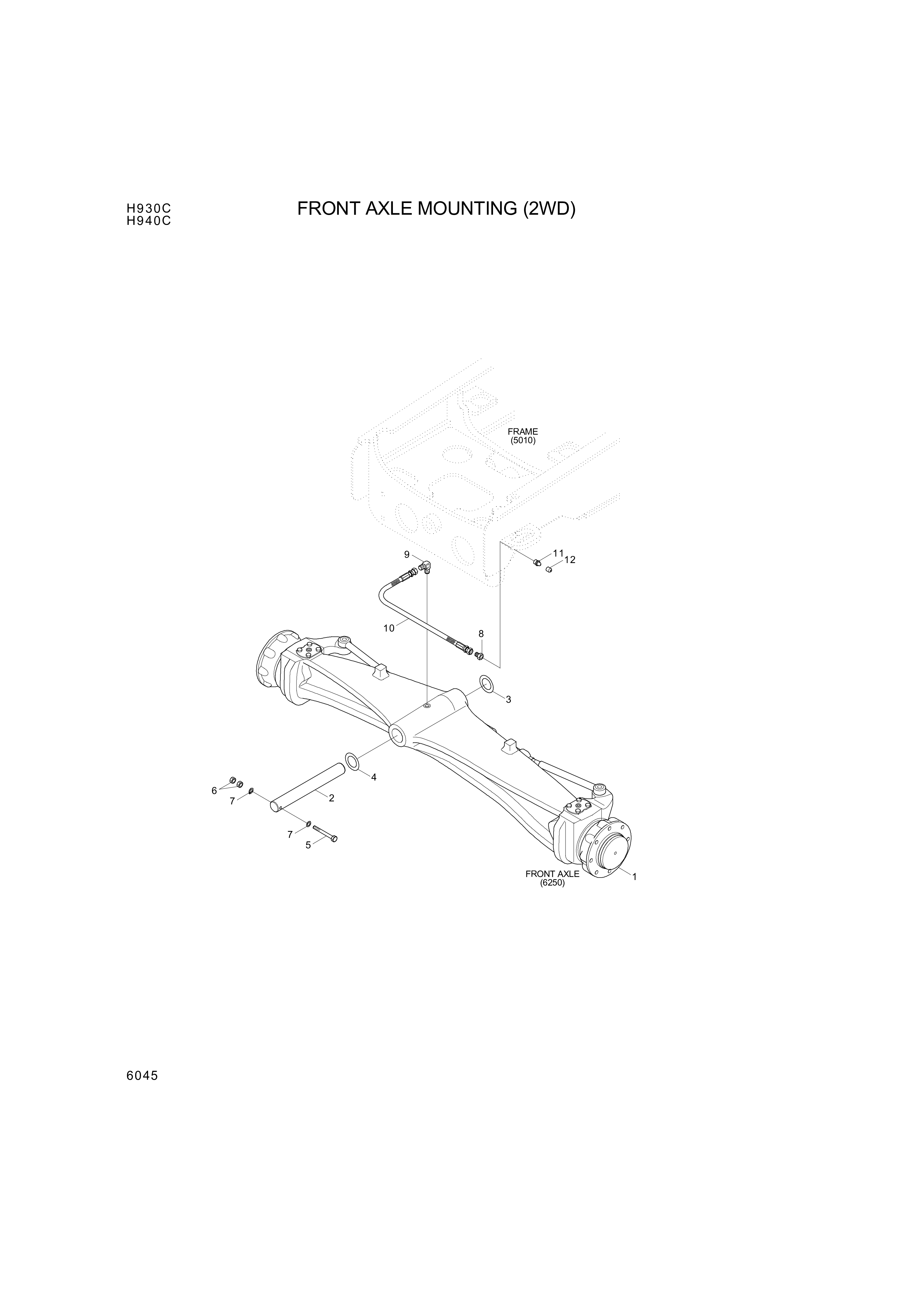 drawing for Hyundai Construction Equipment 81U2-10060 - AXLE ASSY-FRONT (figure 1)